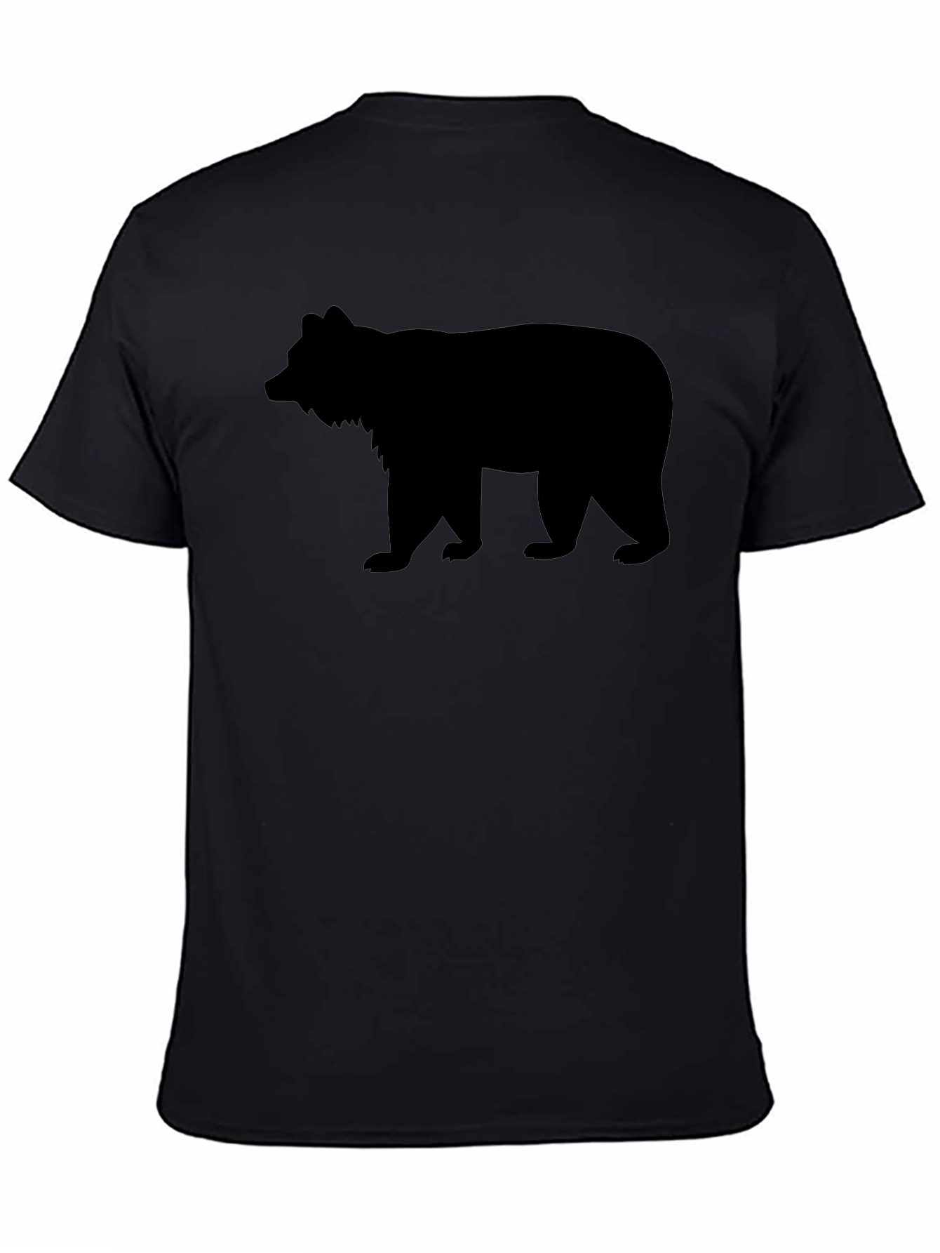 Black Bear Silhouette Graphic Tee - Mens Casual T-Shirt
