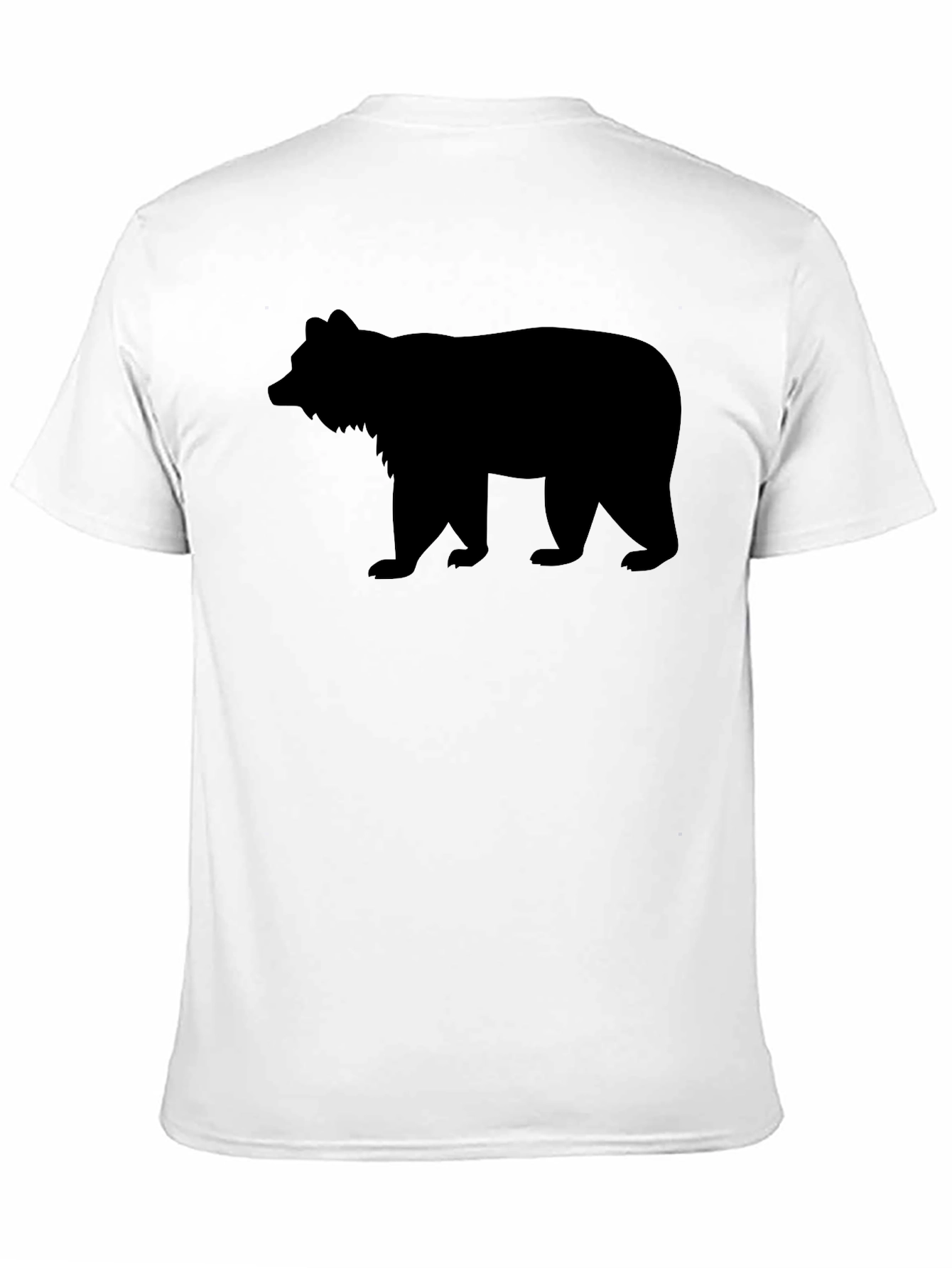 Black Bear Silhouette Graphic Tee - Mens Casual T-Shirt