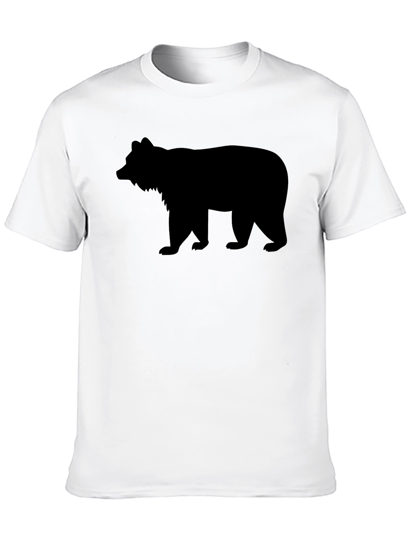 Black Bear Silhouette Graphic Tee - Mens Casual T-Shirt