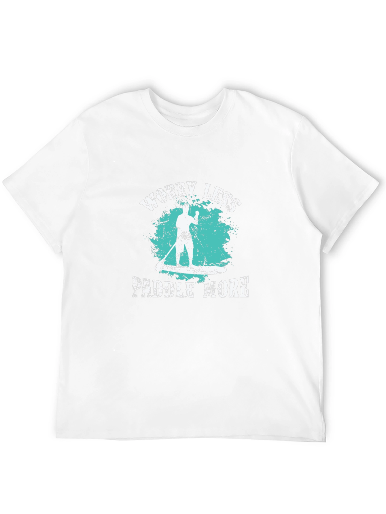 Worry Less Paddle More Black T-Shirt