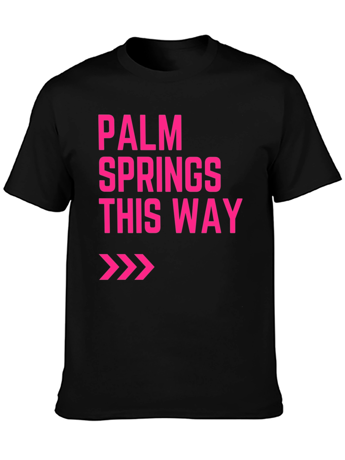Palm Springs This Way Graphic Tee - Black