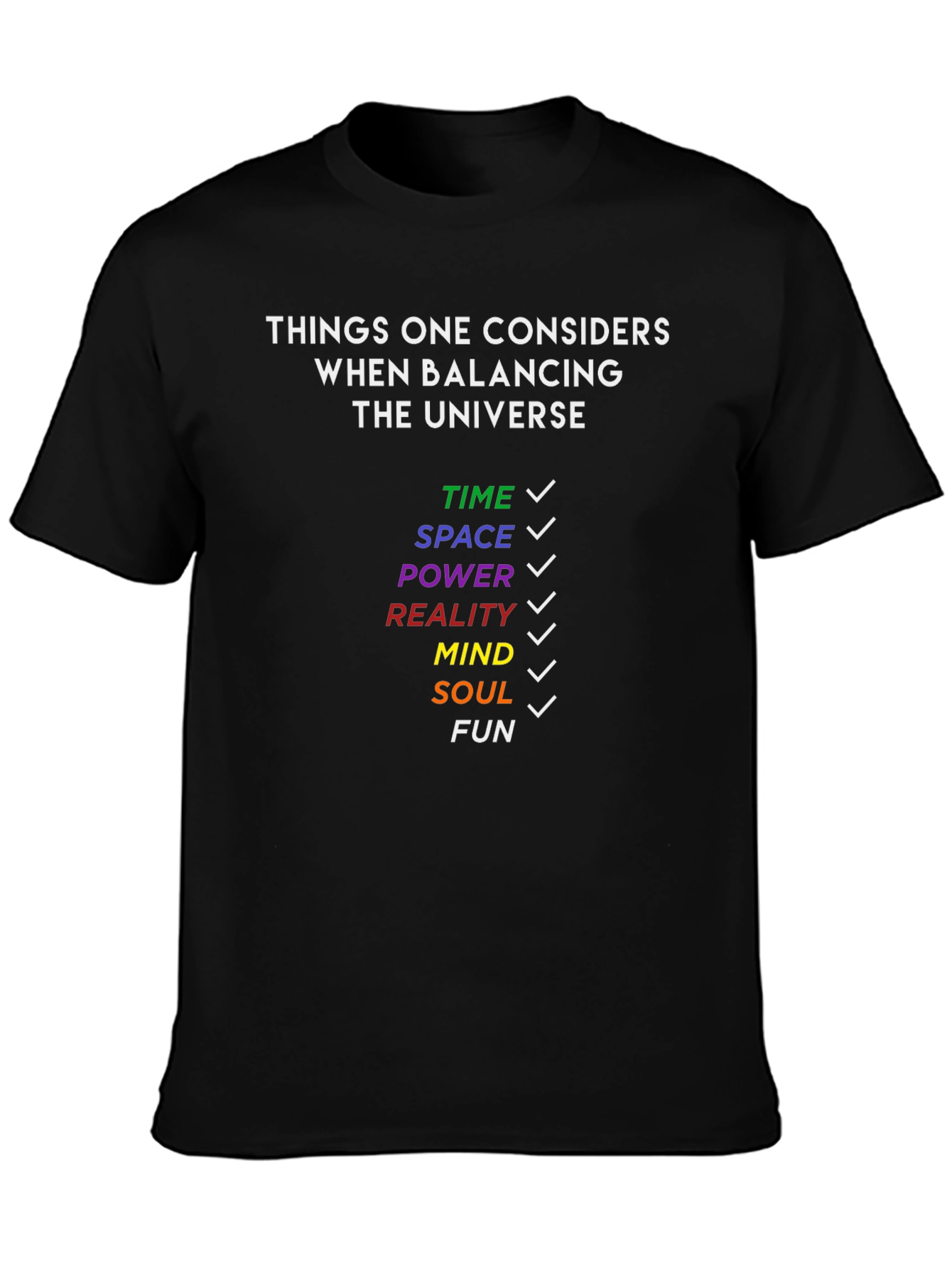 Balancing Universe T-Shirt - Fun Geeky Tee