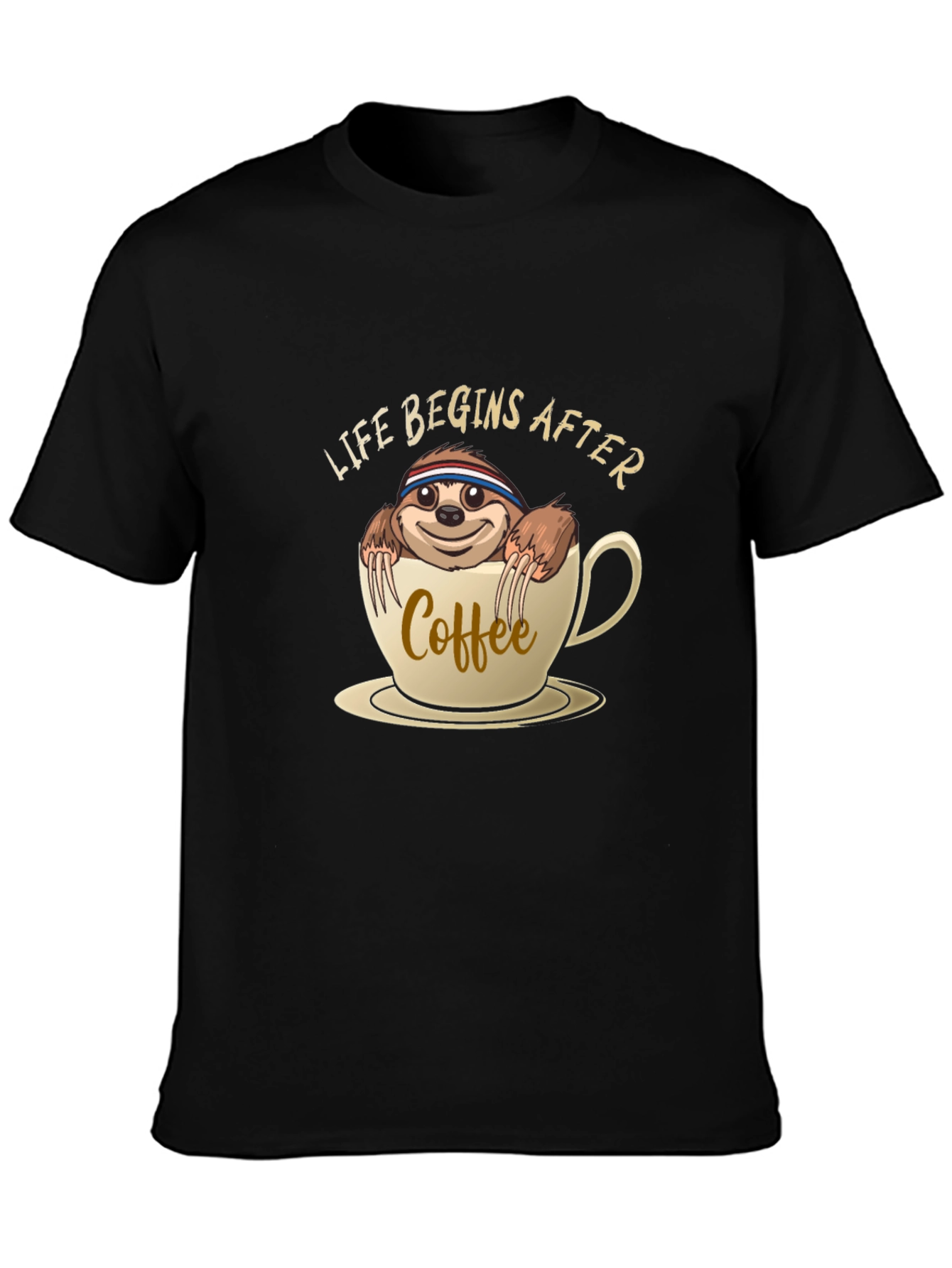 Life Begins After Coffee Sloth T-Shirt