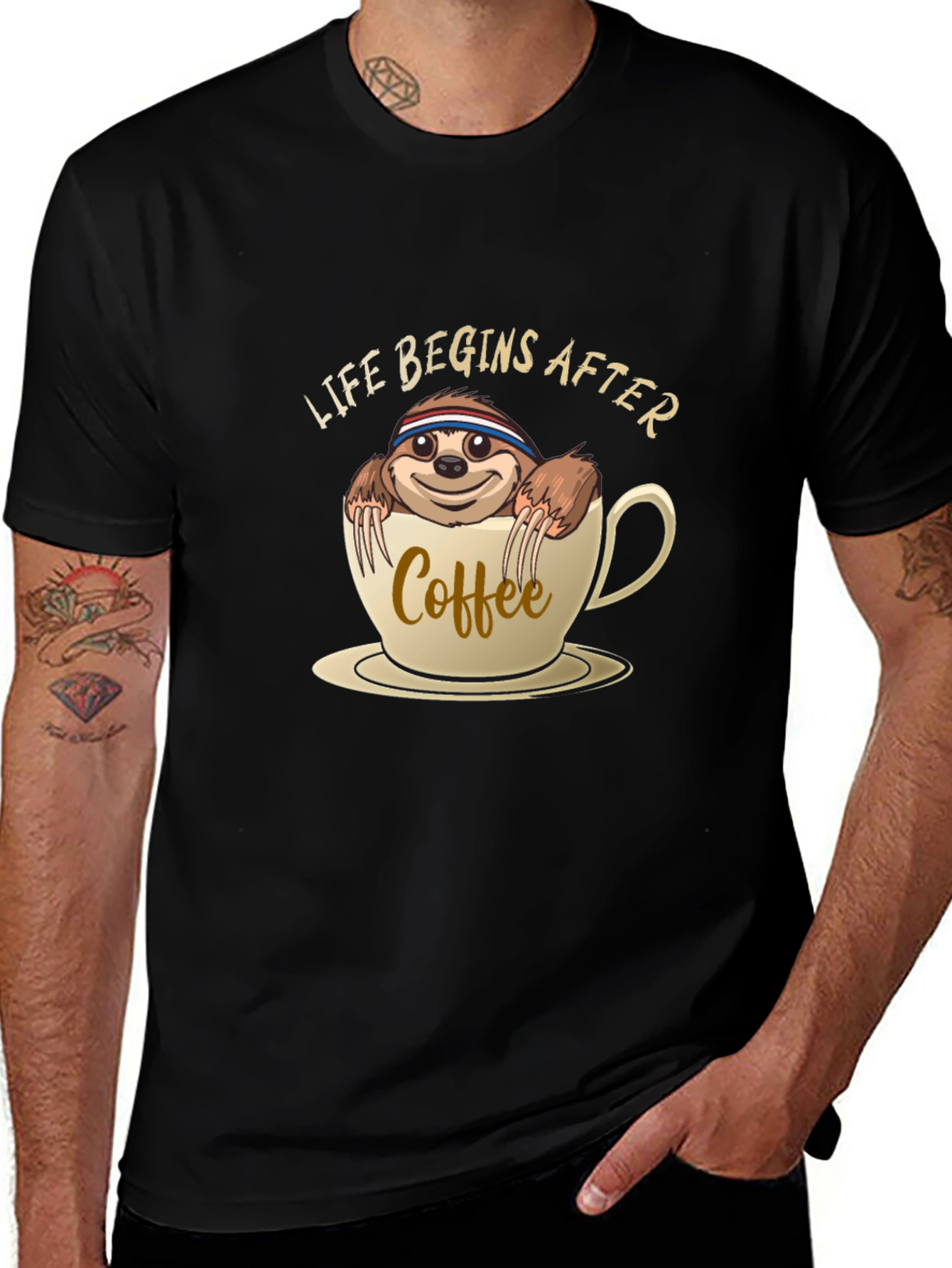Life Begins After Coffee Sloth T-Shirt
