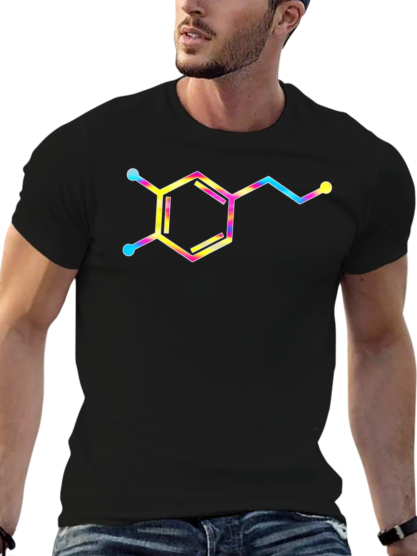 Dopamine Molecule Graphic Tee - Science T-Shirt
