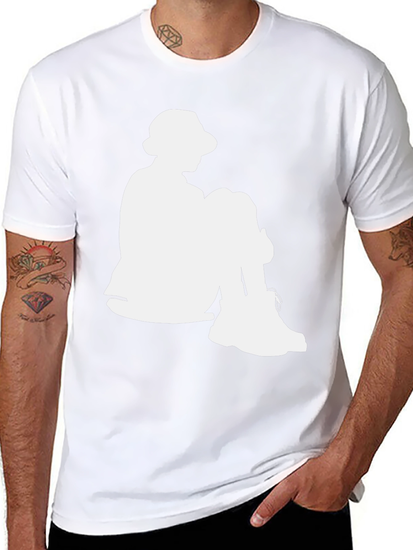 Cool Silhouette Graphic Tee - Black