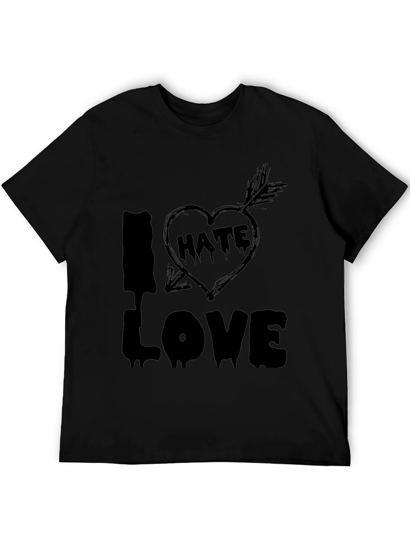 I HATE Love Black Graphic Tee