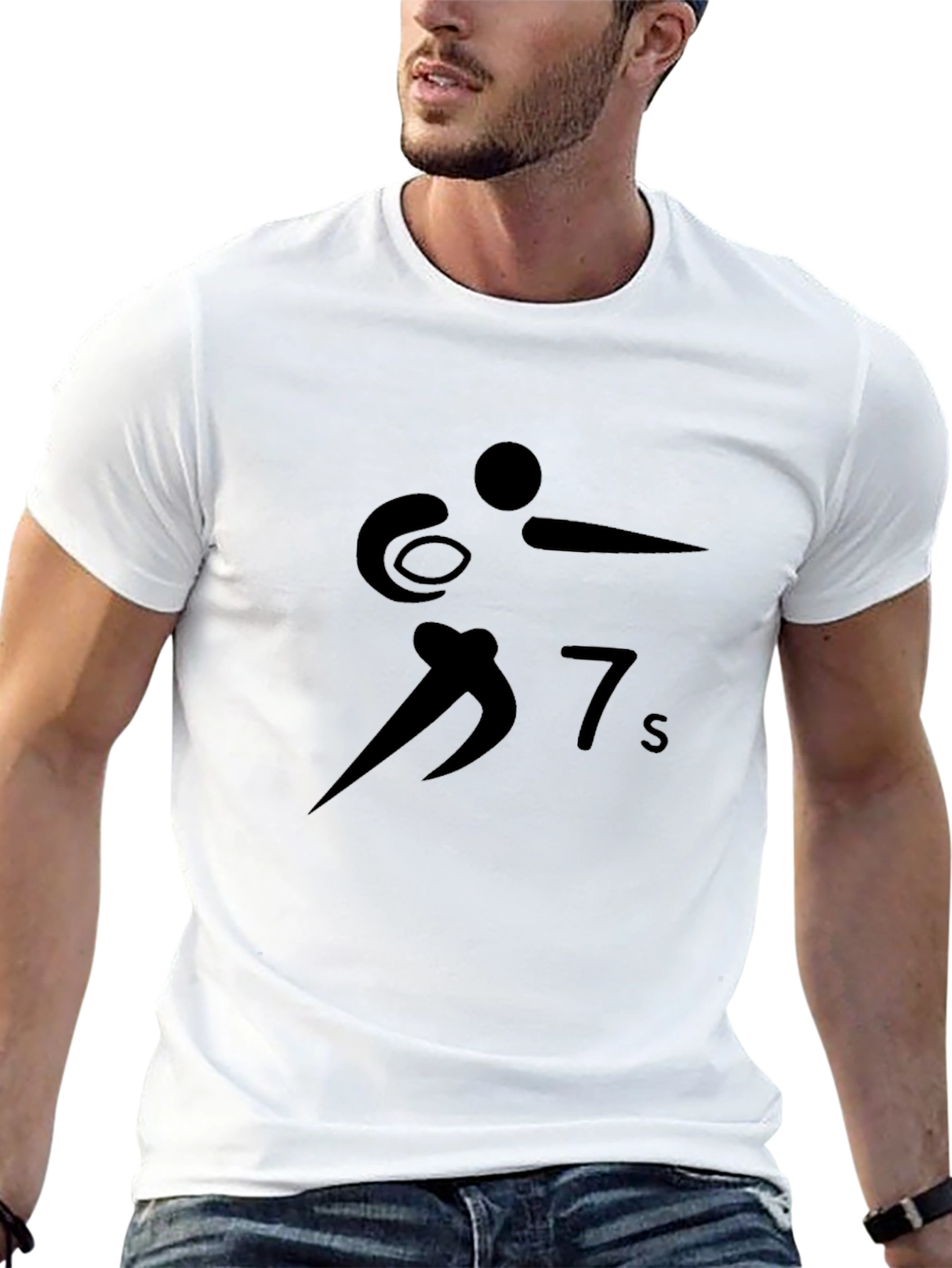 Rugby Sevens Black T-Shirt