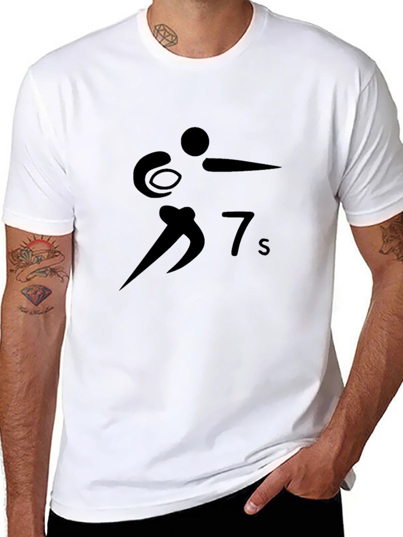 Rugby Sevens Black T-Shirt