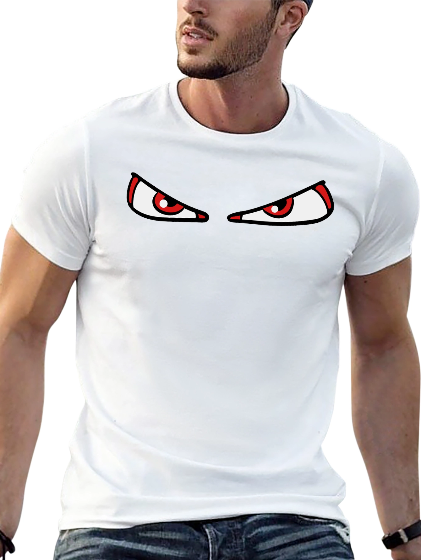 Mens Evil Eye Graphic Black T-Shirt