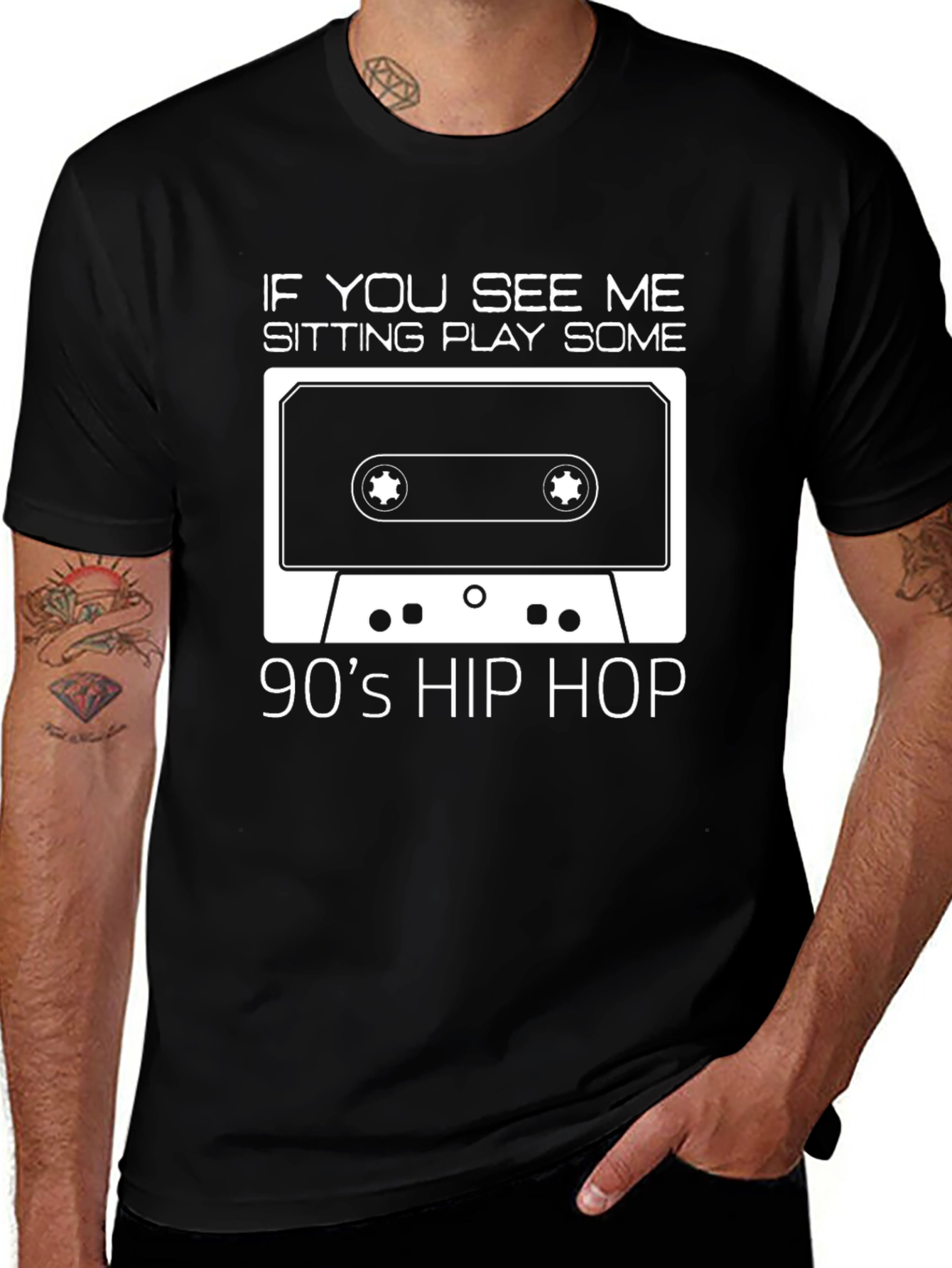 90s Hip Hop Cassette Tape Graphic Tee