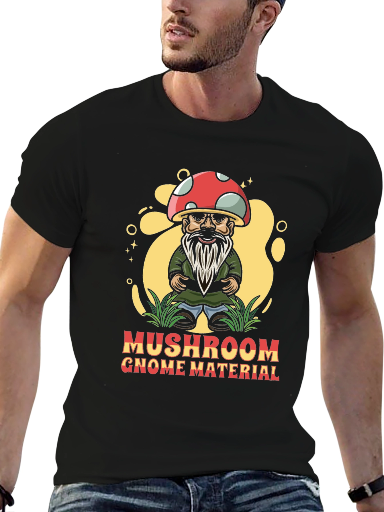 Mushroom Gnome T-Shirt Humorous Graphic Tee