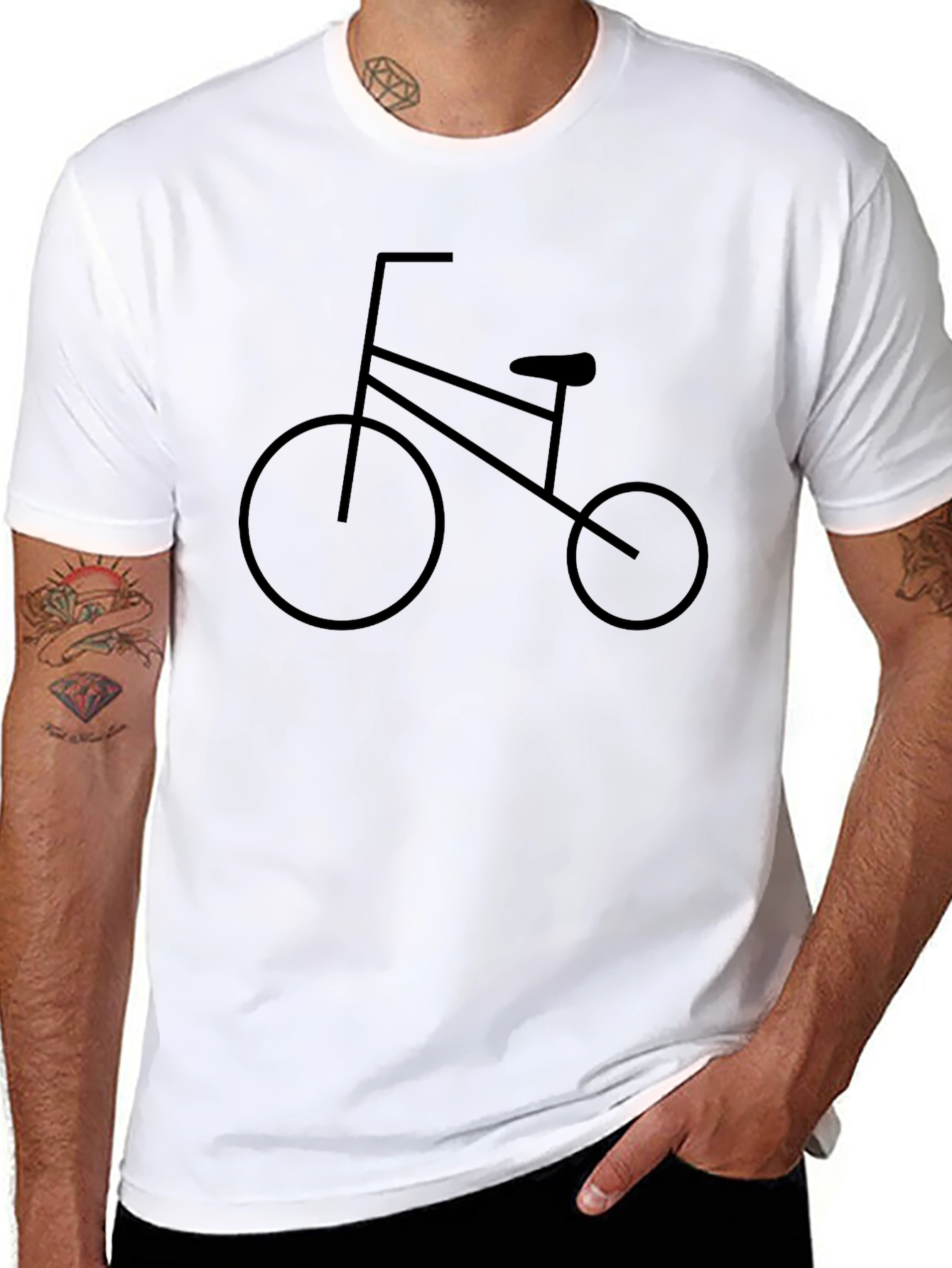 Black Bike Graphic Tee - Casual Comfort