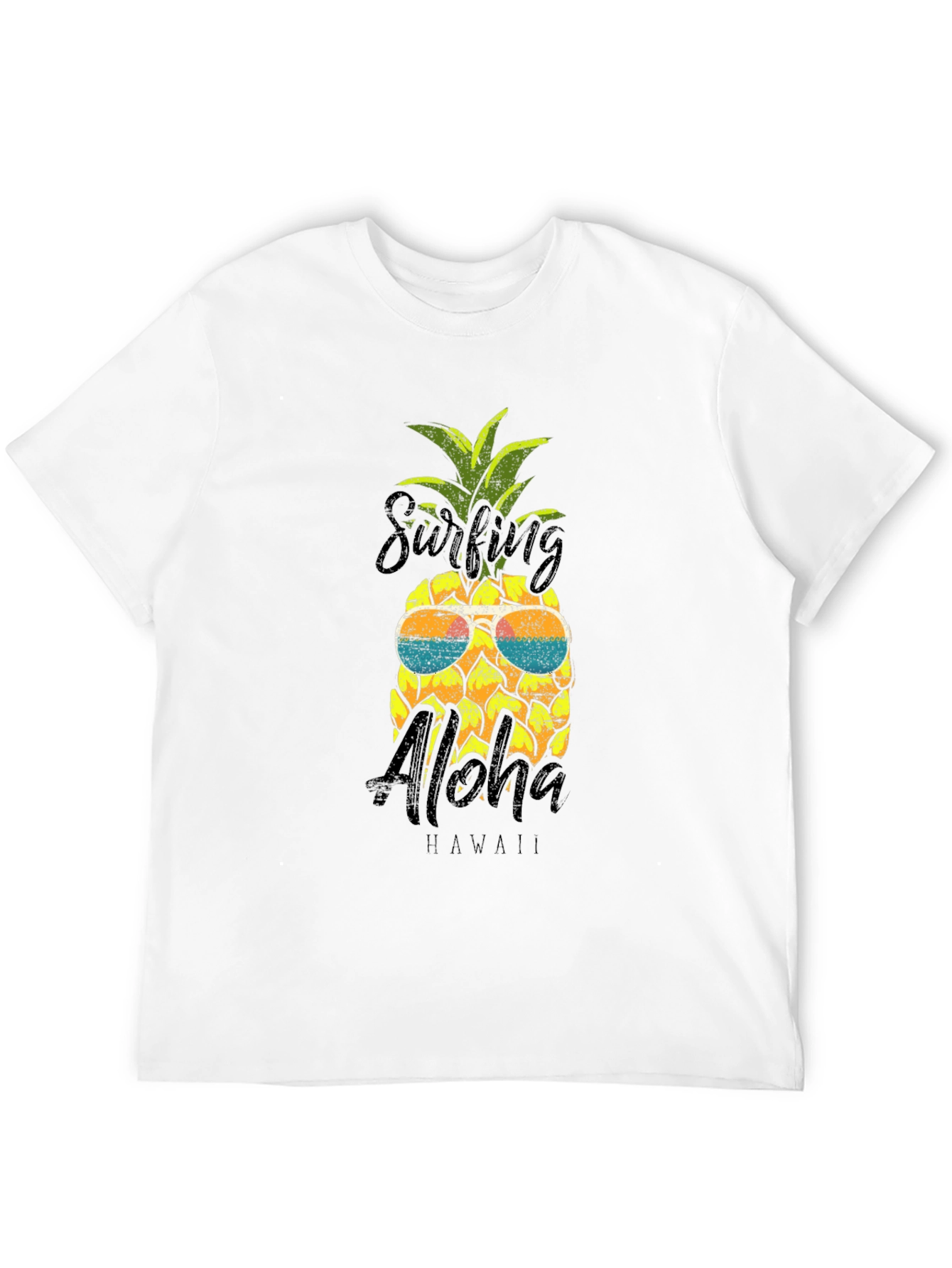 Surfing Aloha Pineapple Graphic Tee