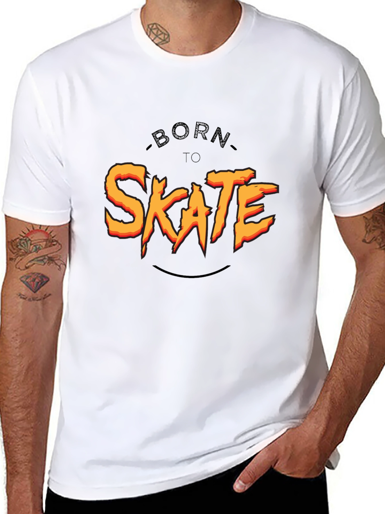 Born To Skate Black Graphic Tee
