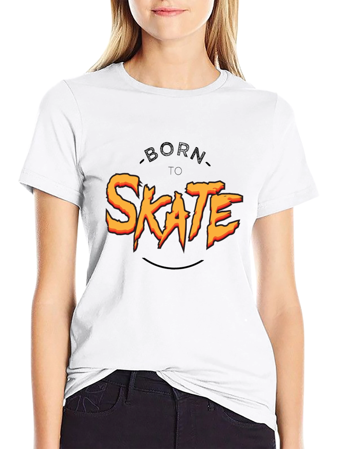 Born To Skate Black Graphic Tee
