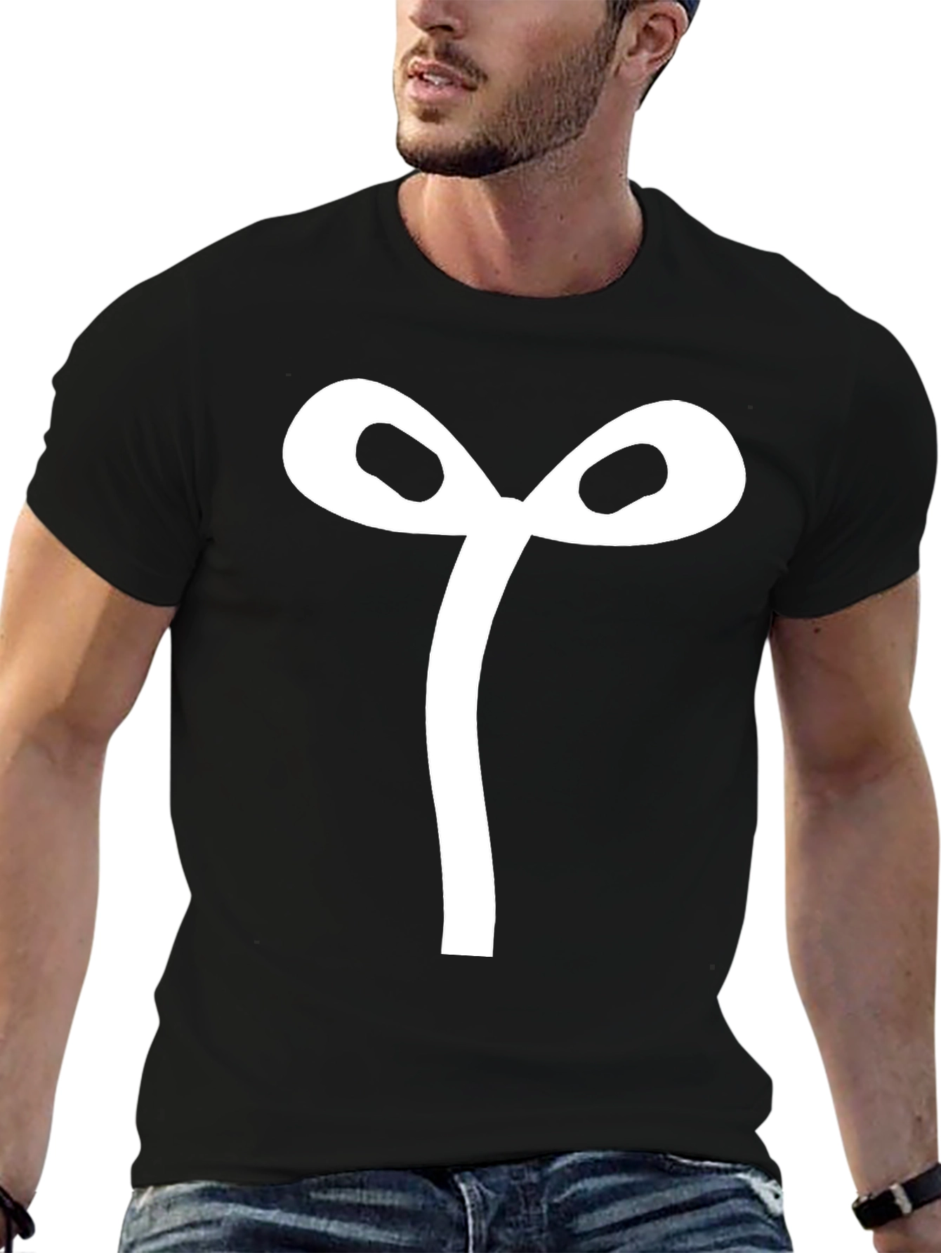 Bow Tie Graphic Tee - Mens Black T-Shirt