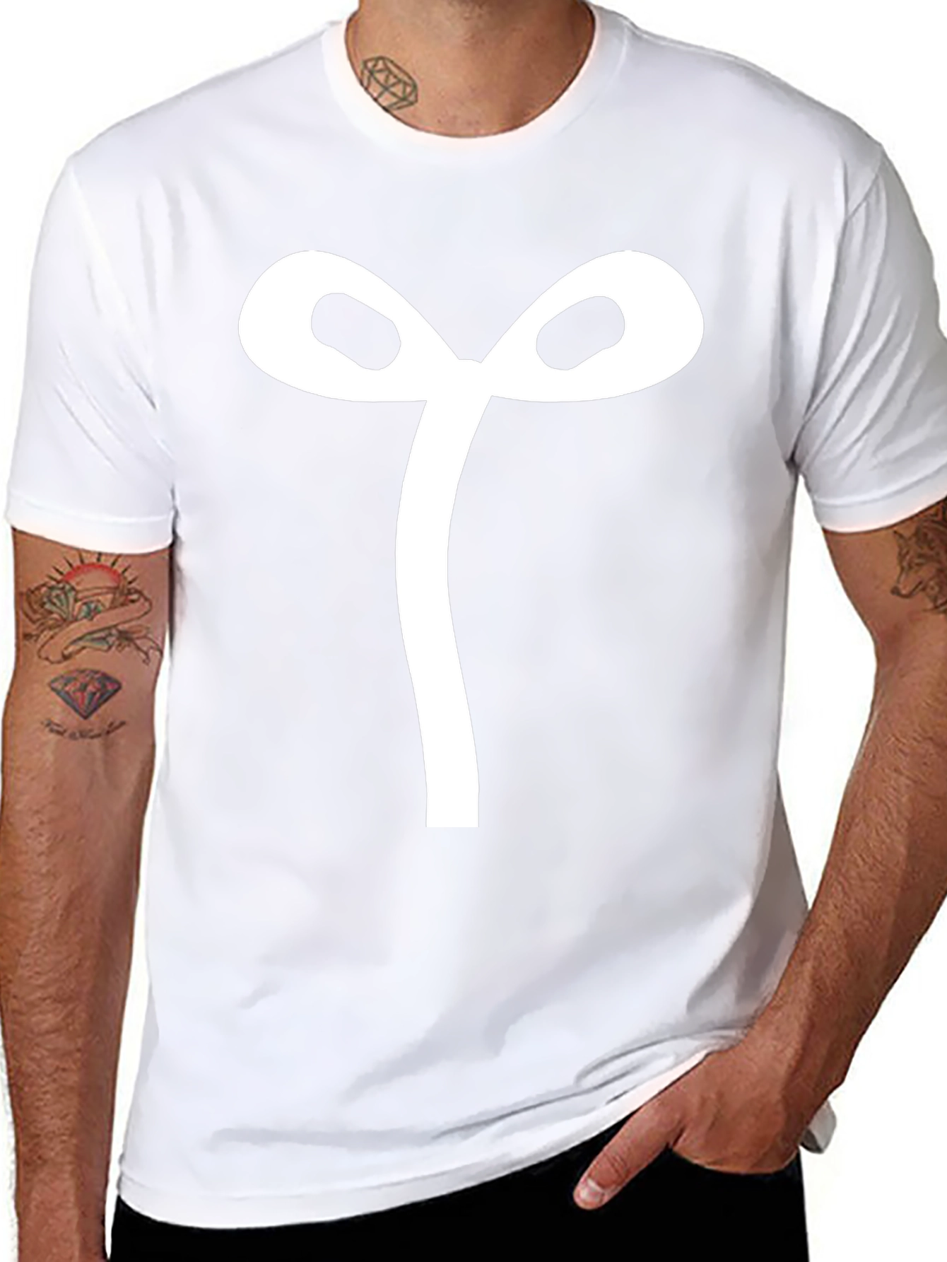 Bow Tie Graphic Tee - Mens Black T-Shirt