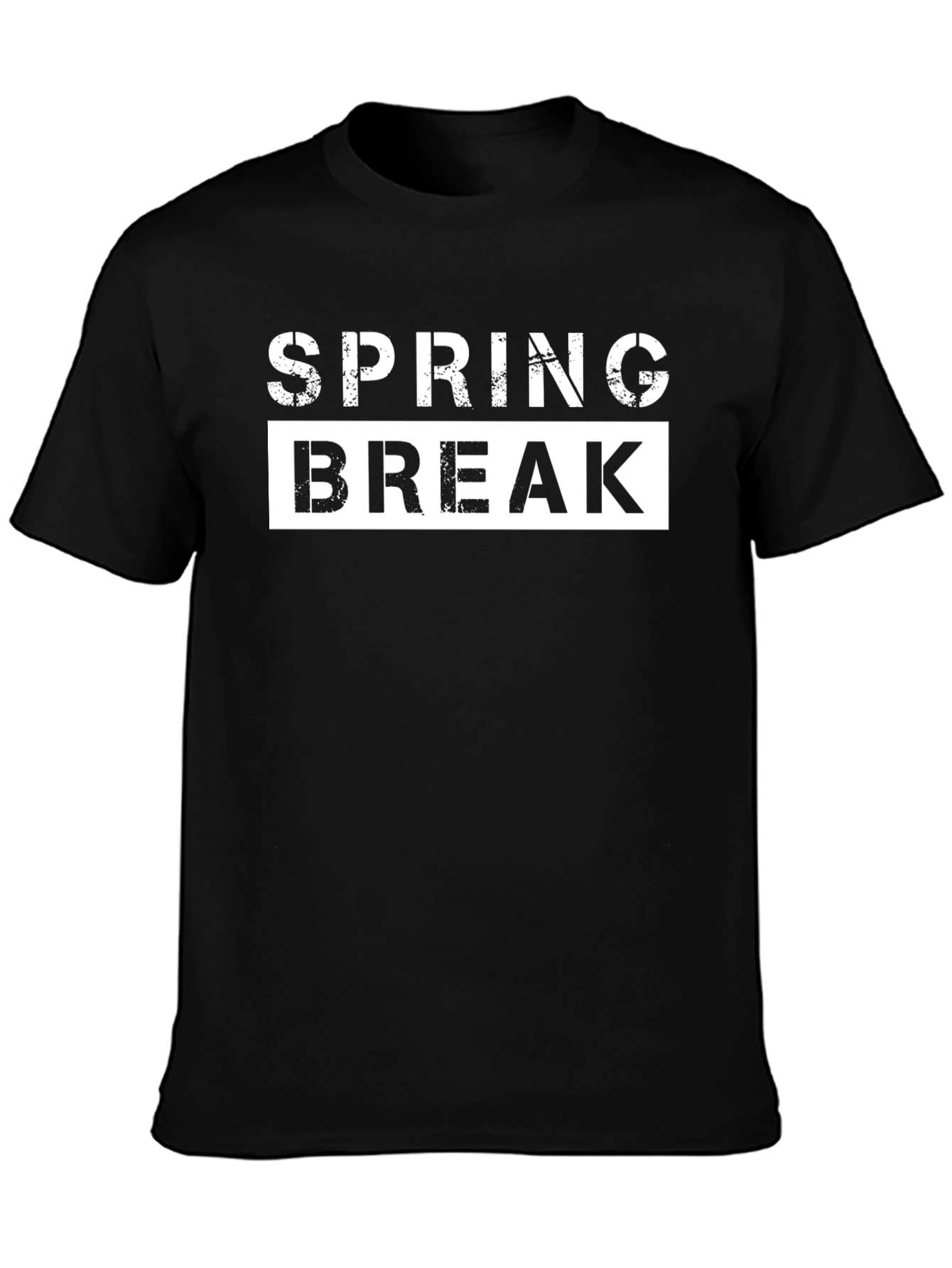Spring Break Black Graphic Tee Shirt
