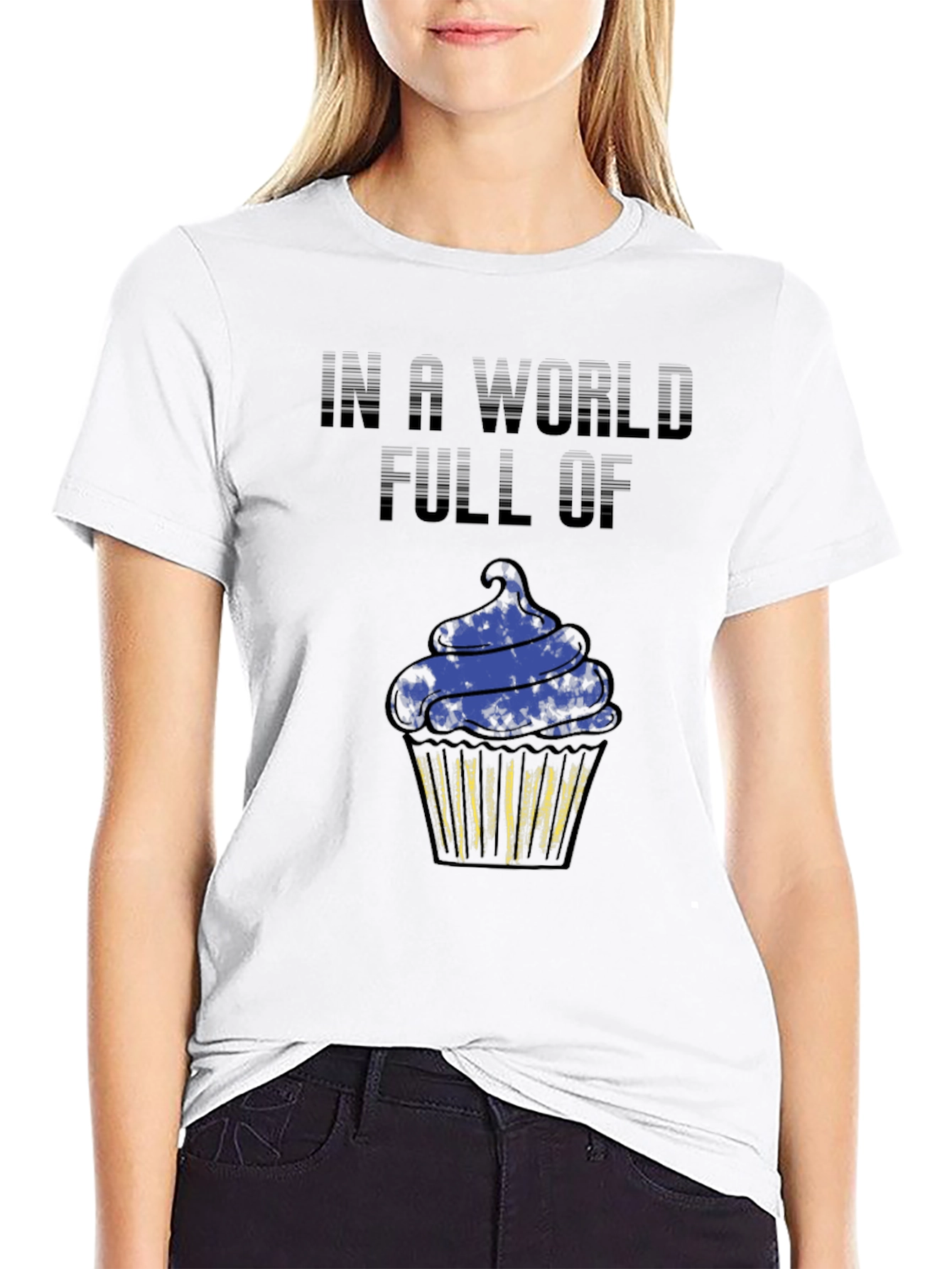 Cupcake Graphic Black T-Shirt