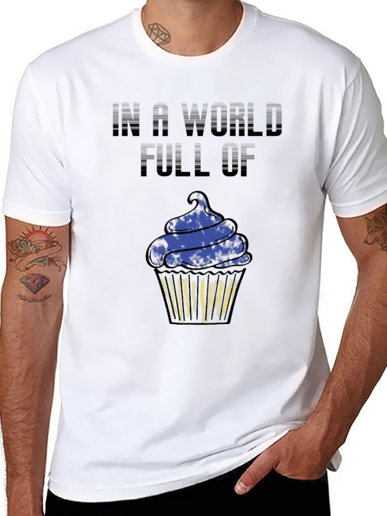 Cupcake Graphic Black T-Shirt