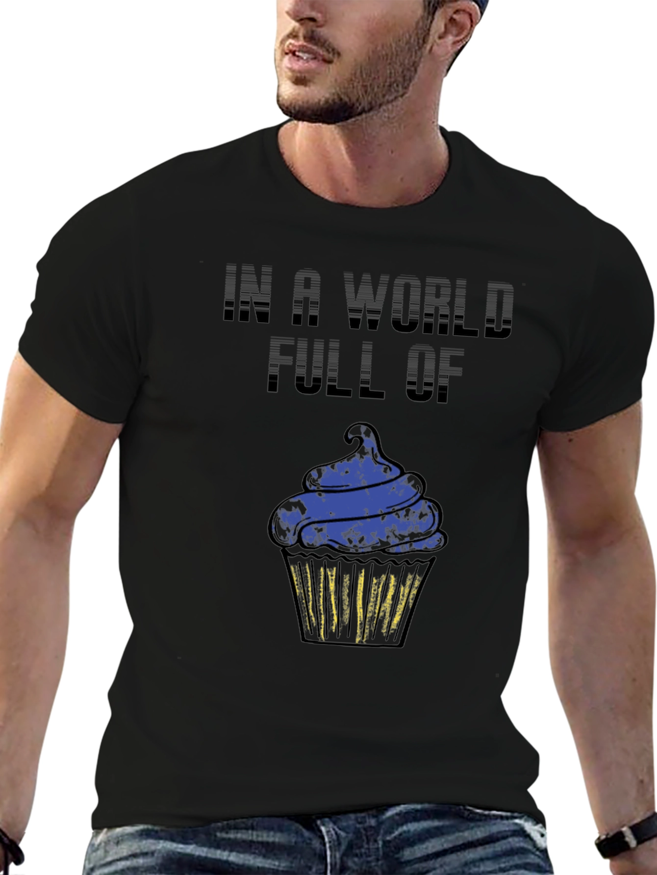 Cupcake Graphic Black T-Shirt
