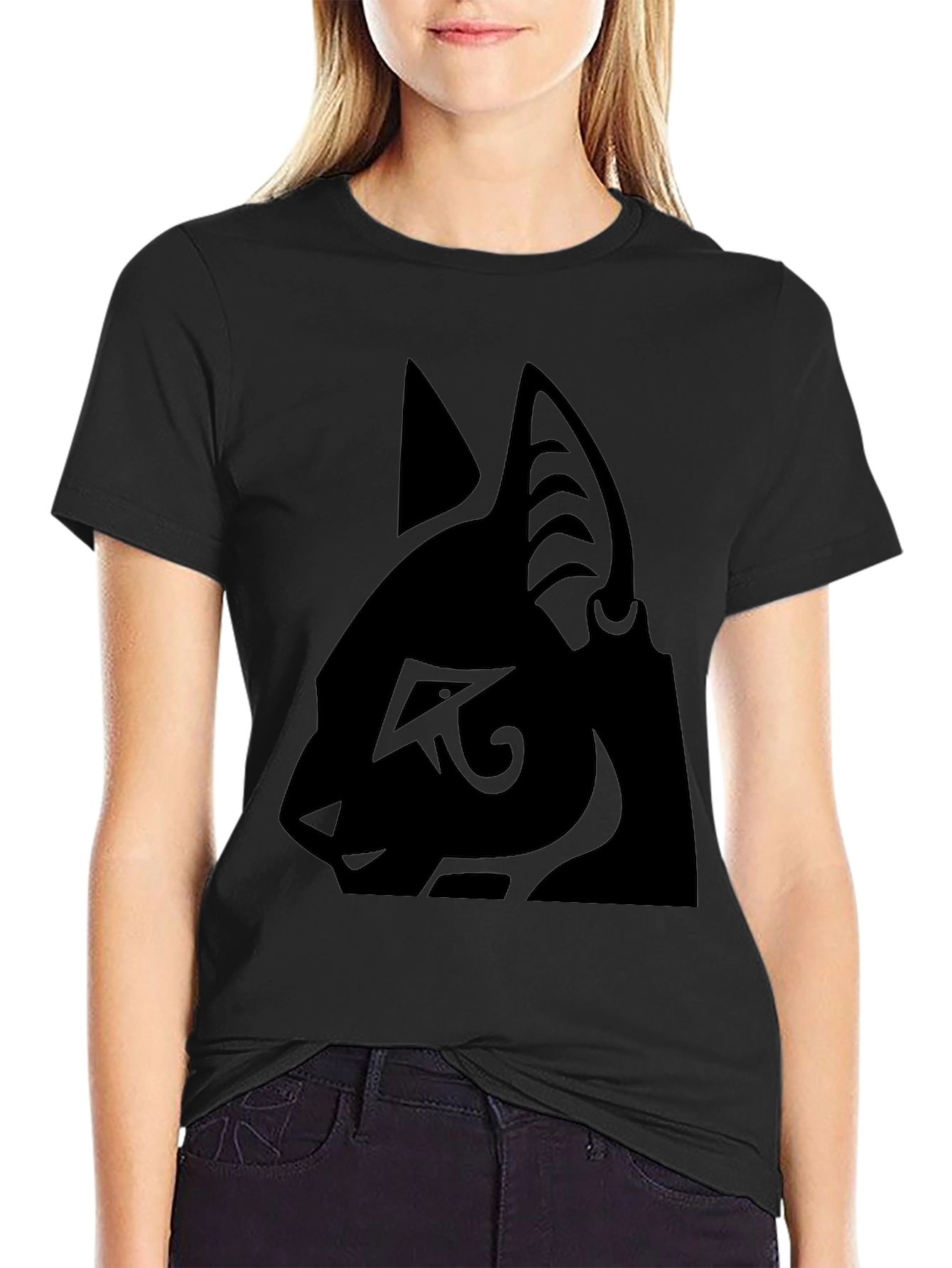 Egyptian Cat T-Shirt - Black Graphic Tee