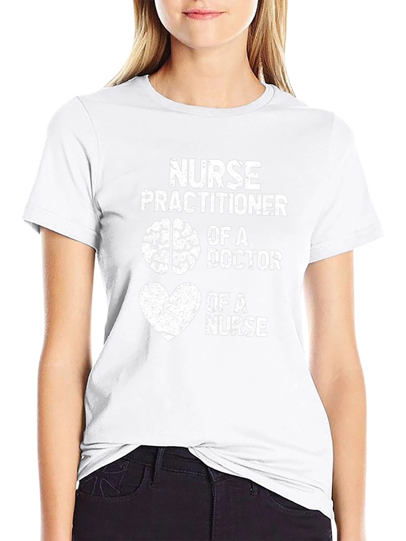 Nurse Practitioner Brain Heart T-Shirt