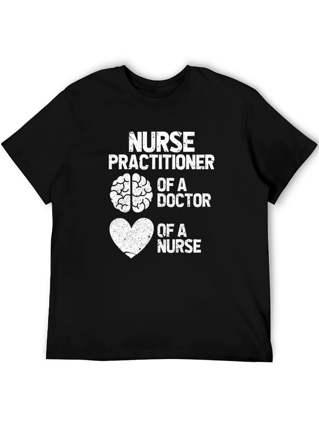 Nurse Practitioner Brain Heart T-Shirt