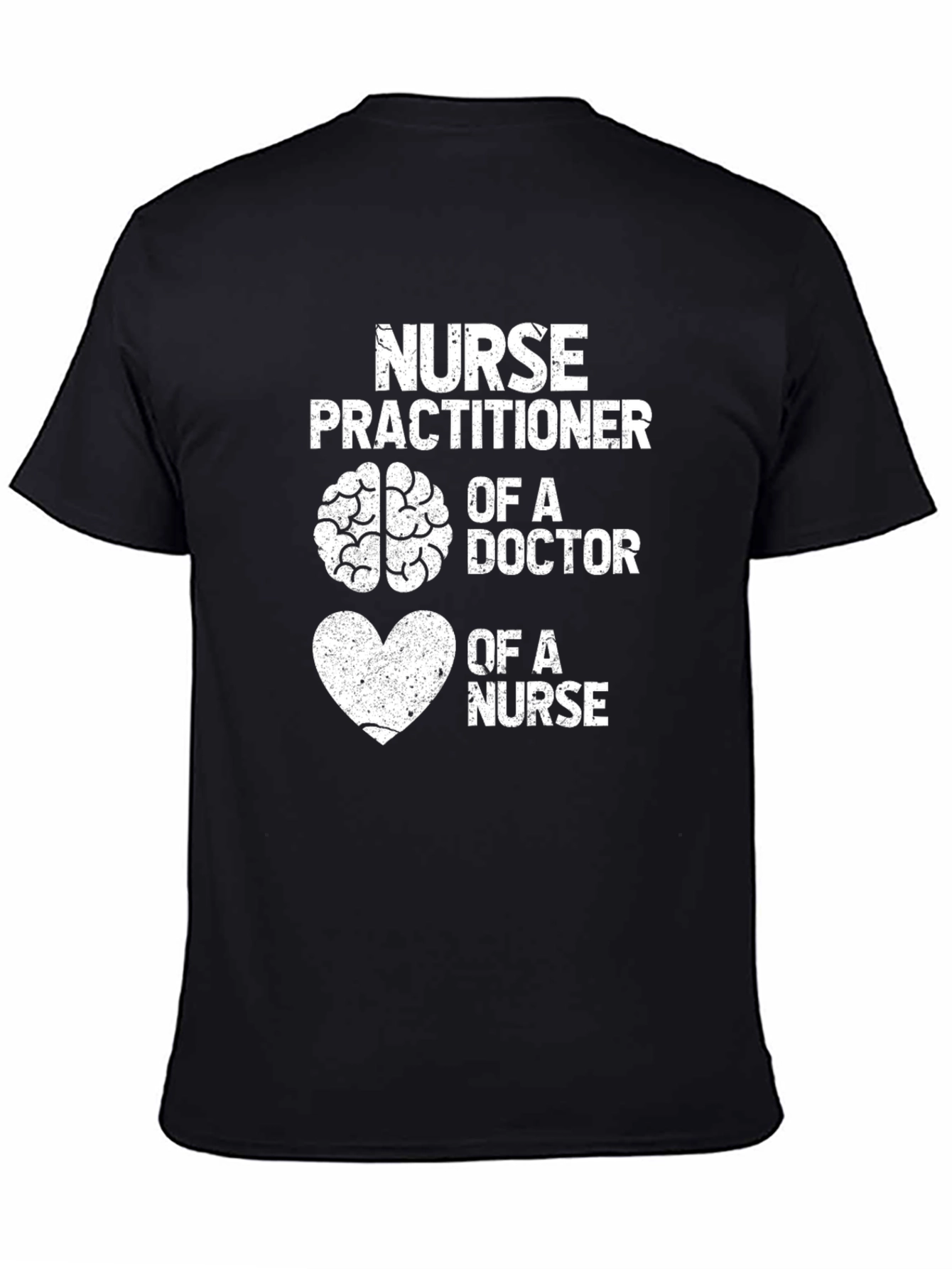 Nurse Practitioner Brain Heart T-Shirt