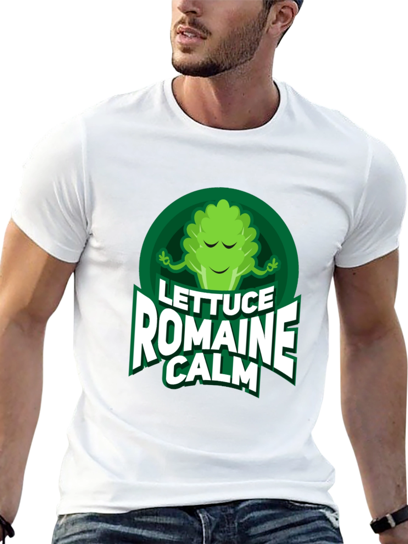 Lettuce Romaine Calm T-Shirt - Funny Vegan Tee