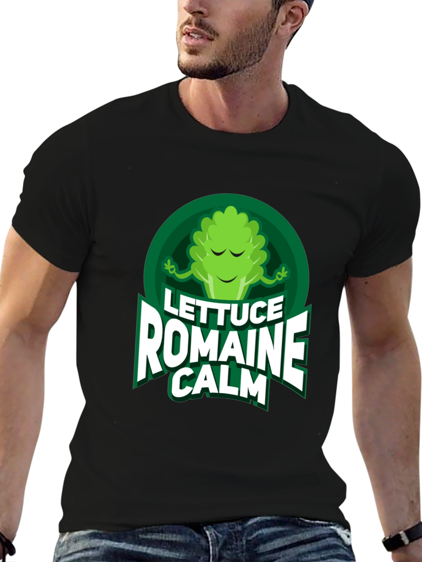 Lettuce Romaine Calm T-Shirt - Funny Vegan Tee