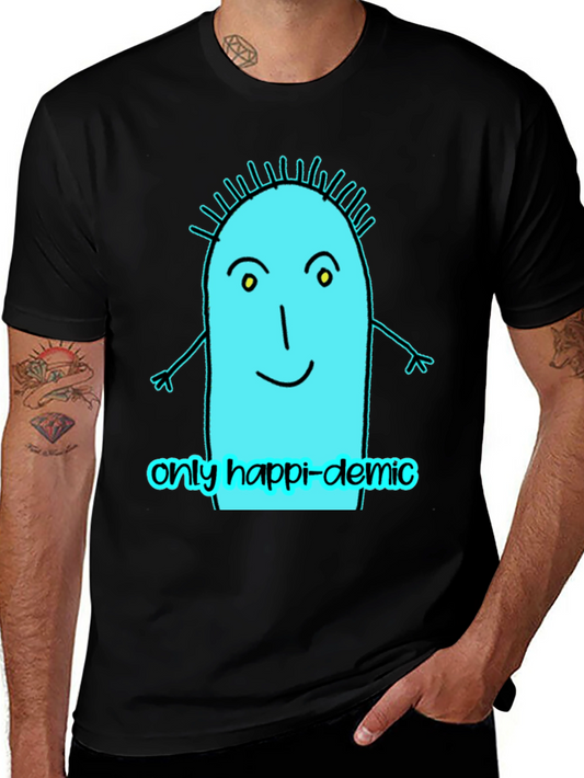 Happy-demic Cartoon Graphic T-Shirt