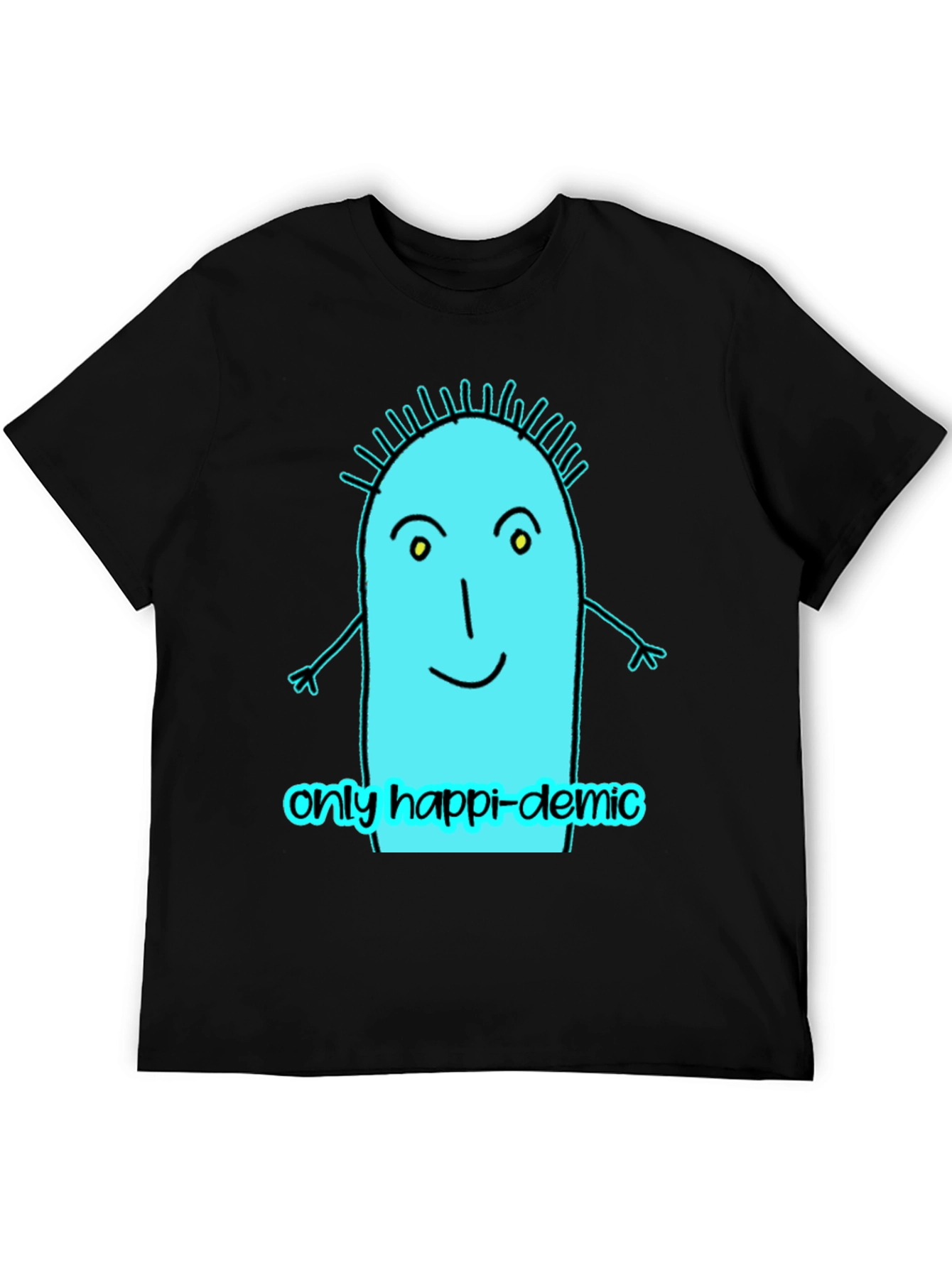 Happy-demic Cartoon Graphic T-Shirt