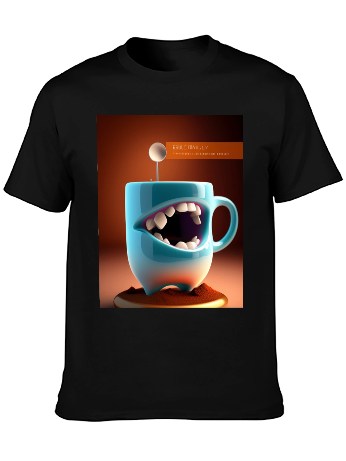 Humorous Coffee Mug Monster Graphic Tee