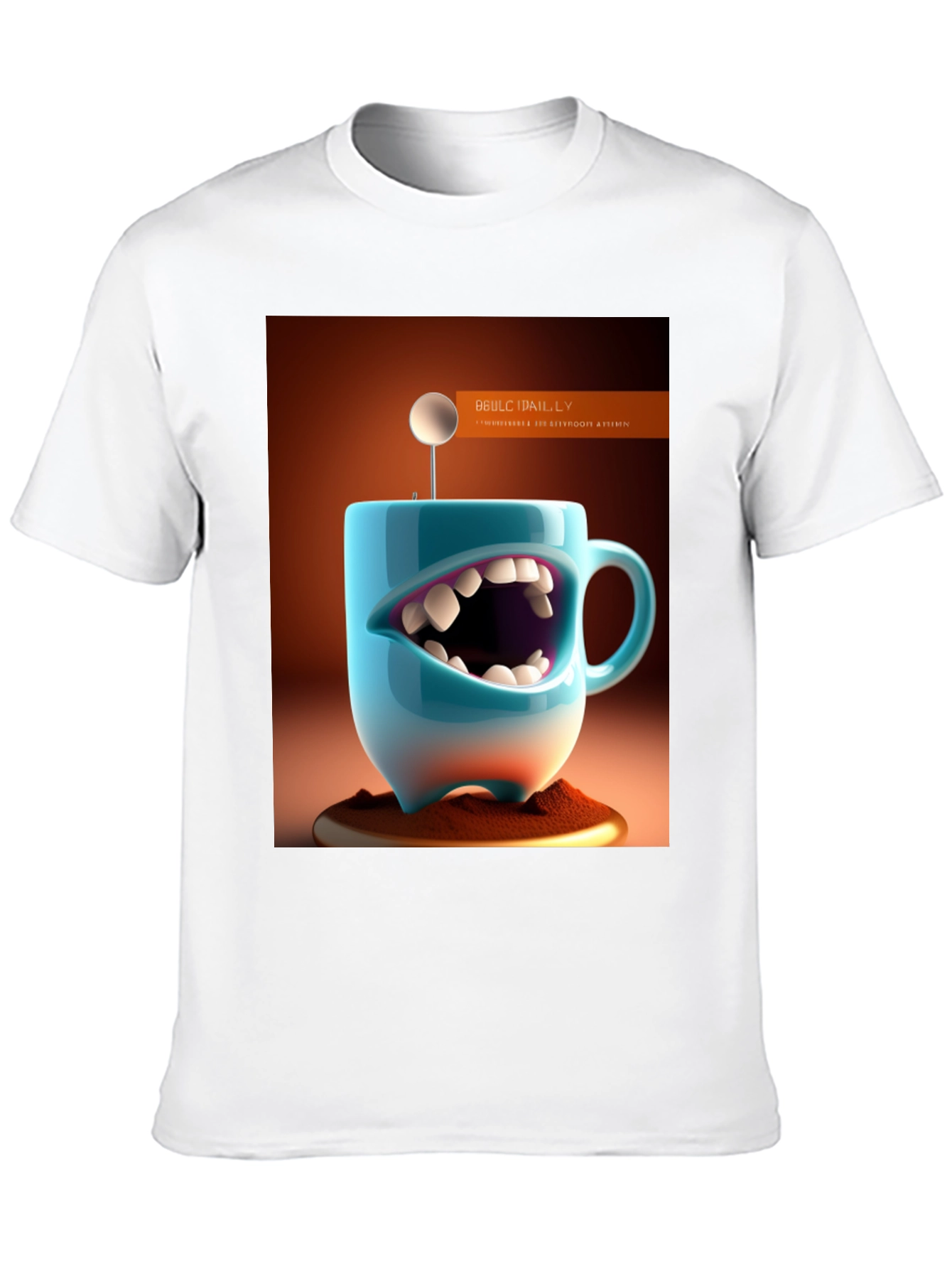 Humorous Coffee Mug Monster Graphic Tee