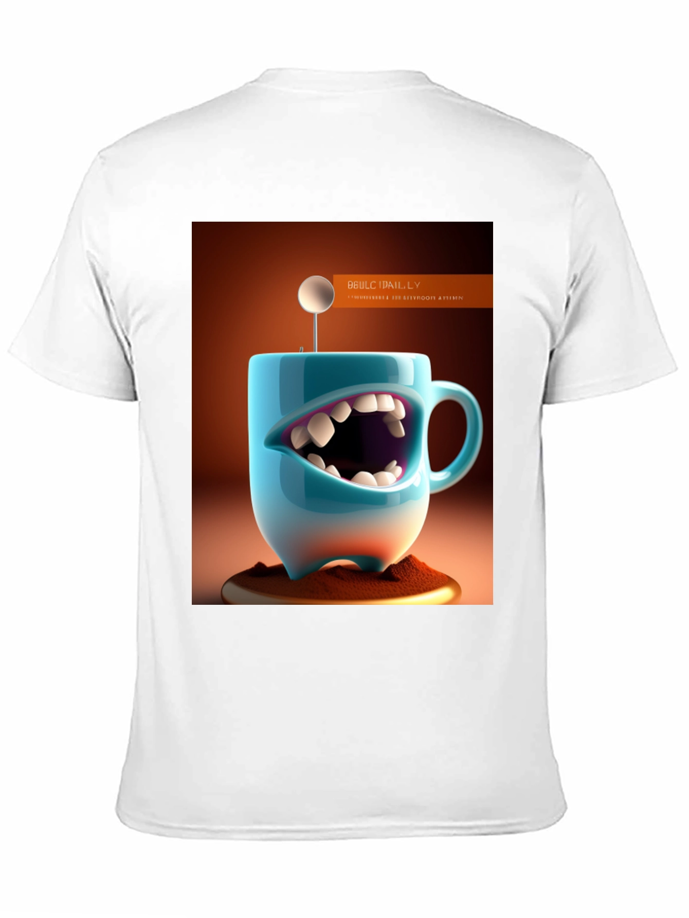 Humorous Coffee Mug Monster Graphic Tee