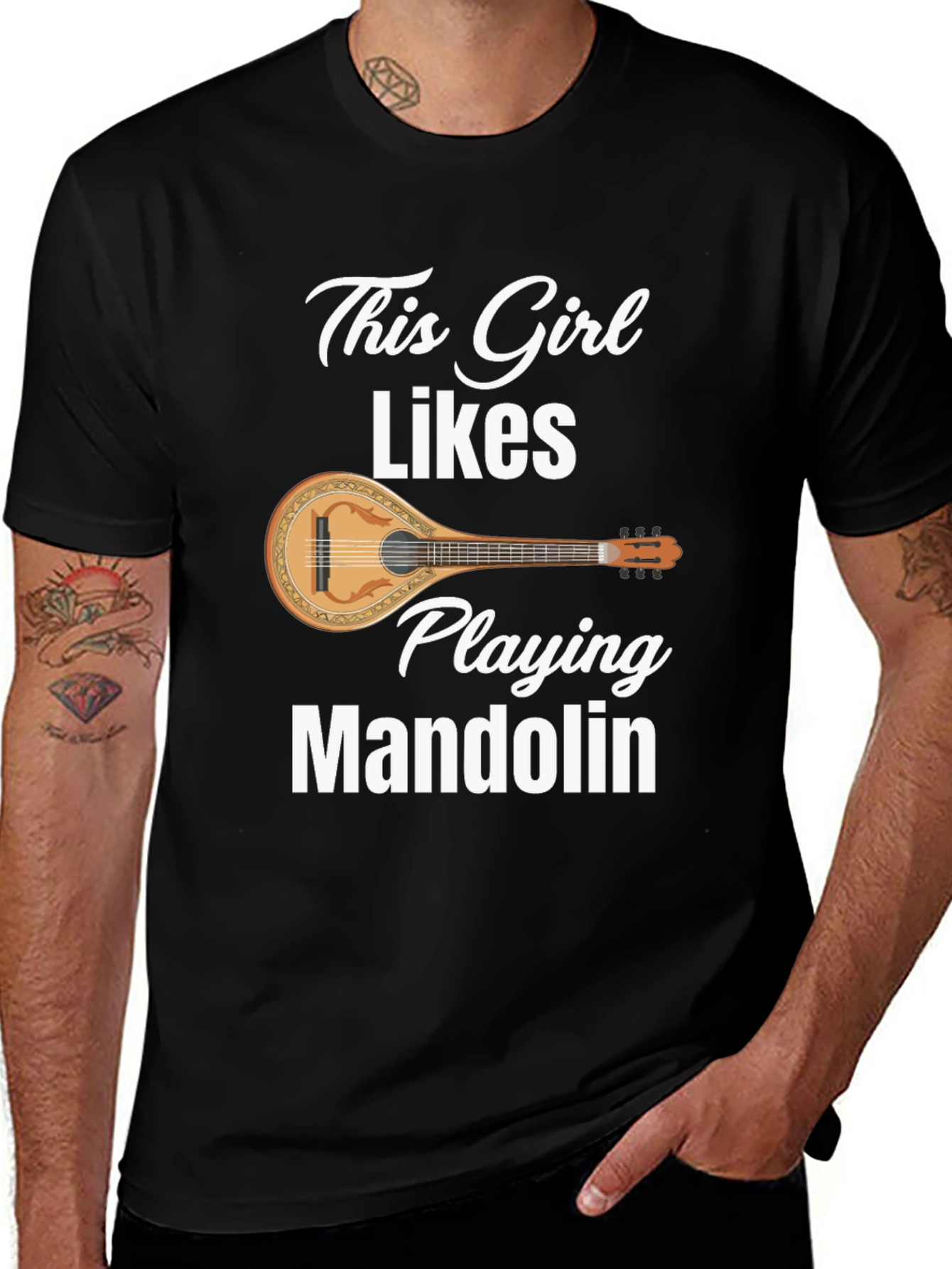 This Girl Likes Playing Mandolin T-Shirt