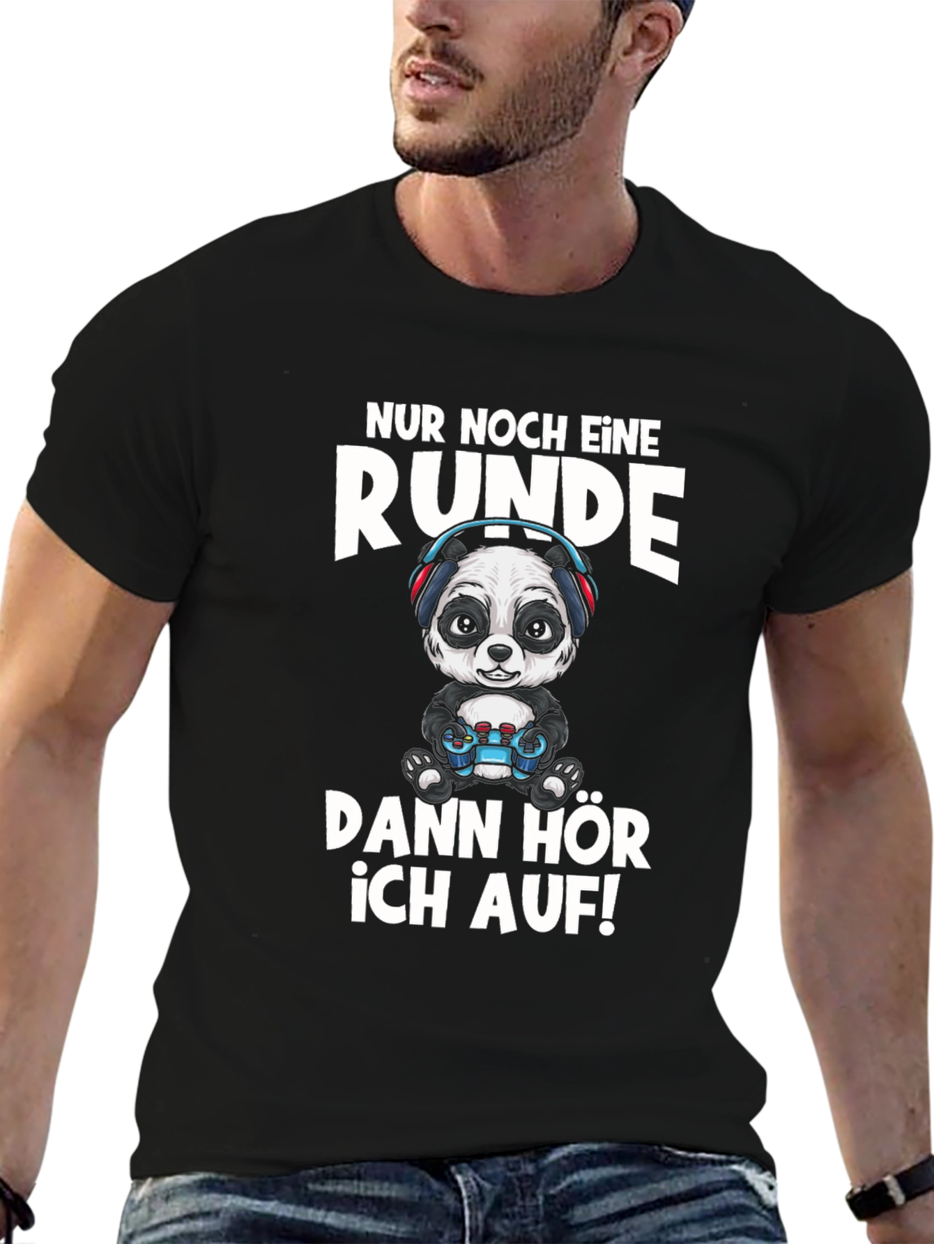 Gamer Panda T-Shirt - Just One More Round!