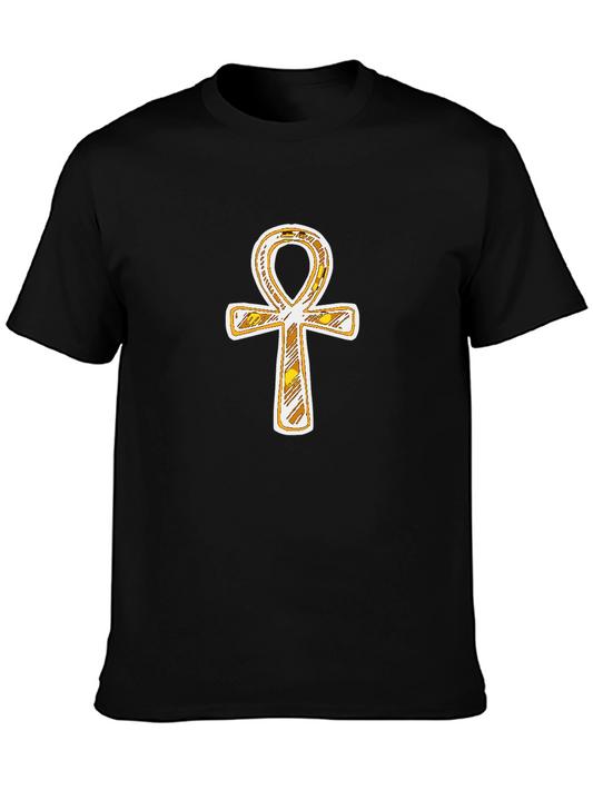 Ankh Symbol Graphic Tee - Egyptian Cross T-Shirt
