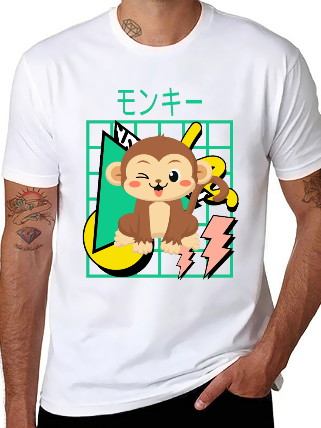Cartoon Monkey Graphic Tee
