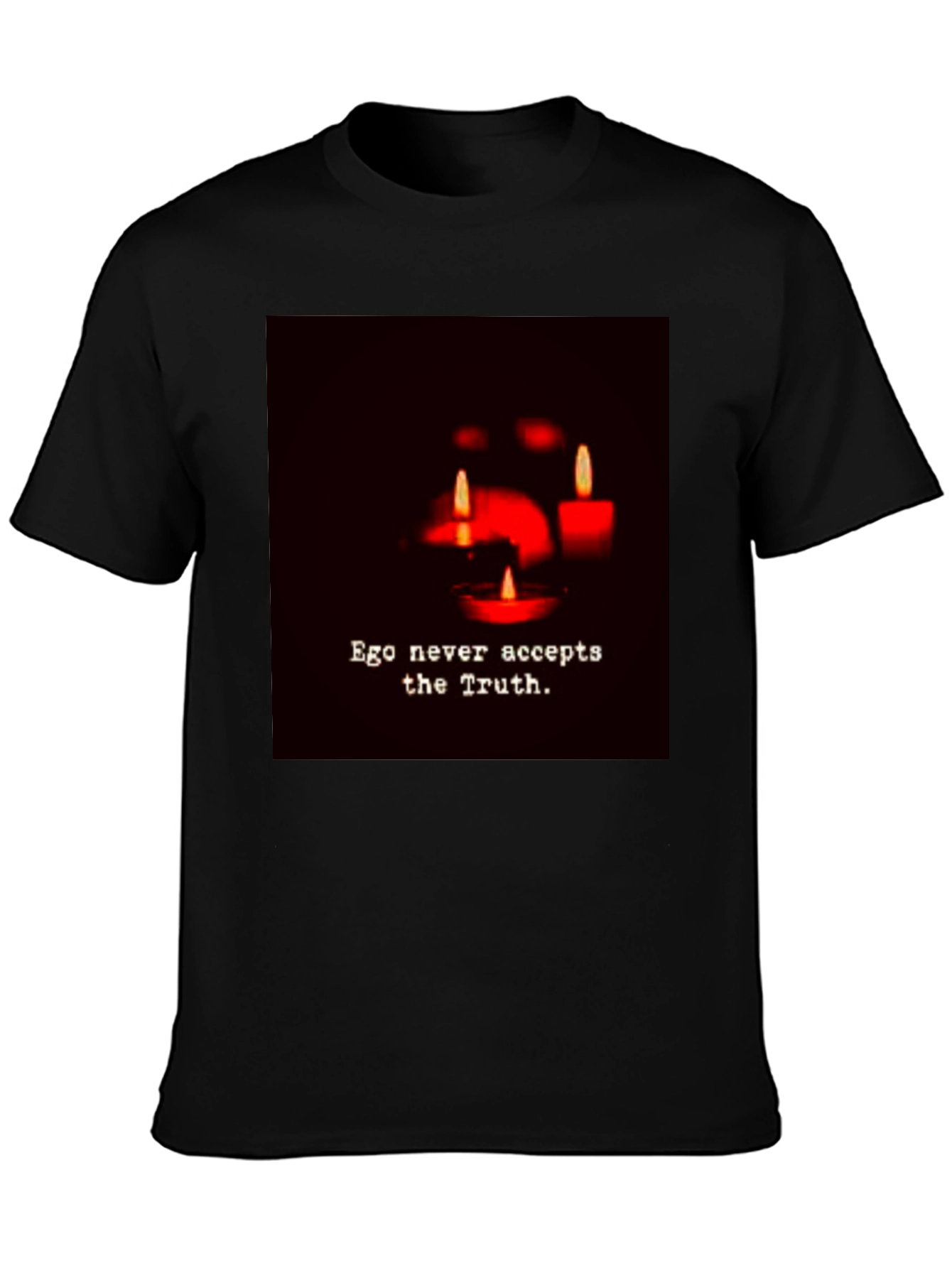 Ego Never Accepts the Truth Graphic Tee - Black