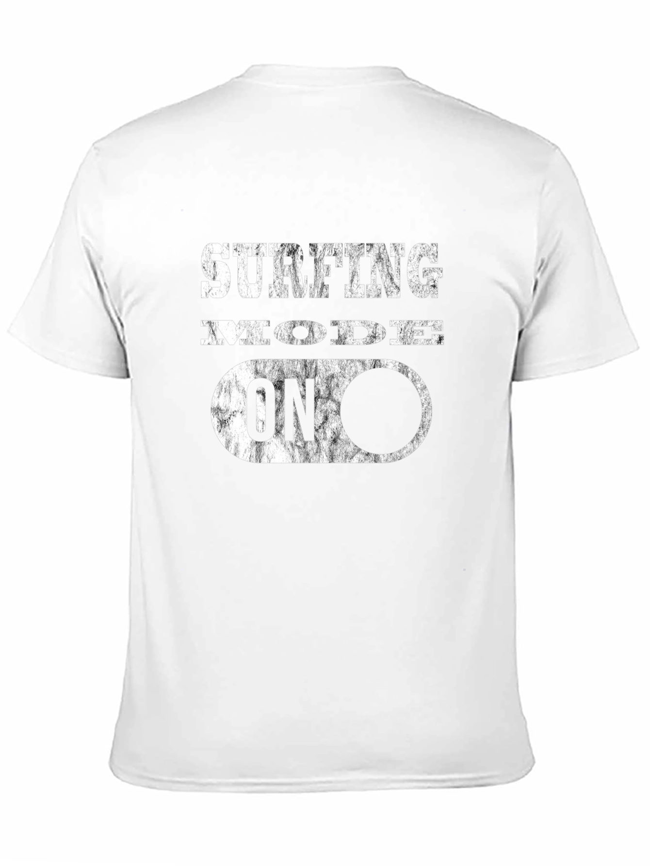 Surfing Mode On Black T-Shirt