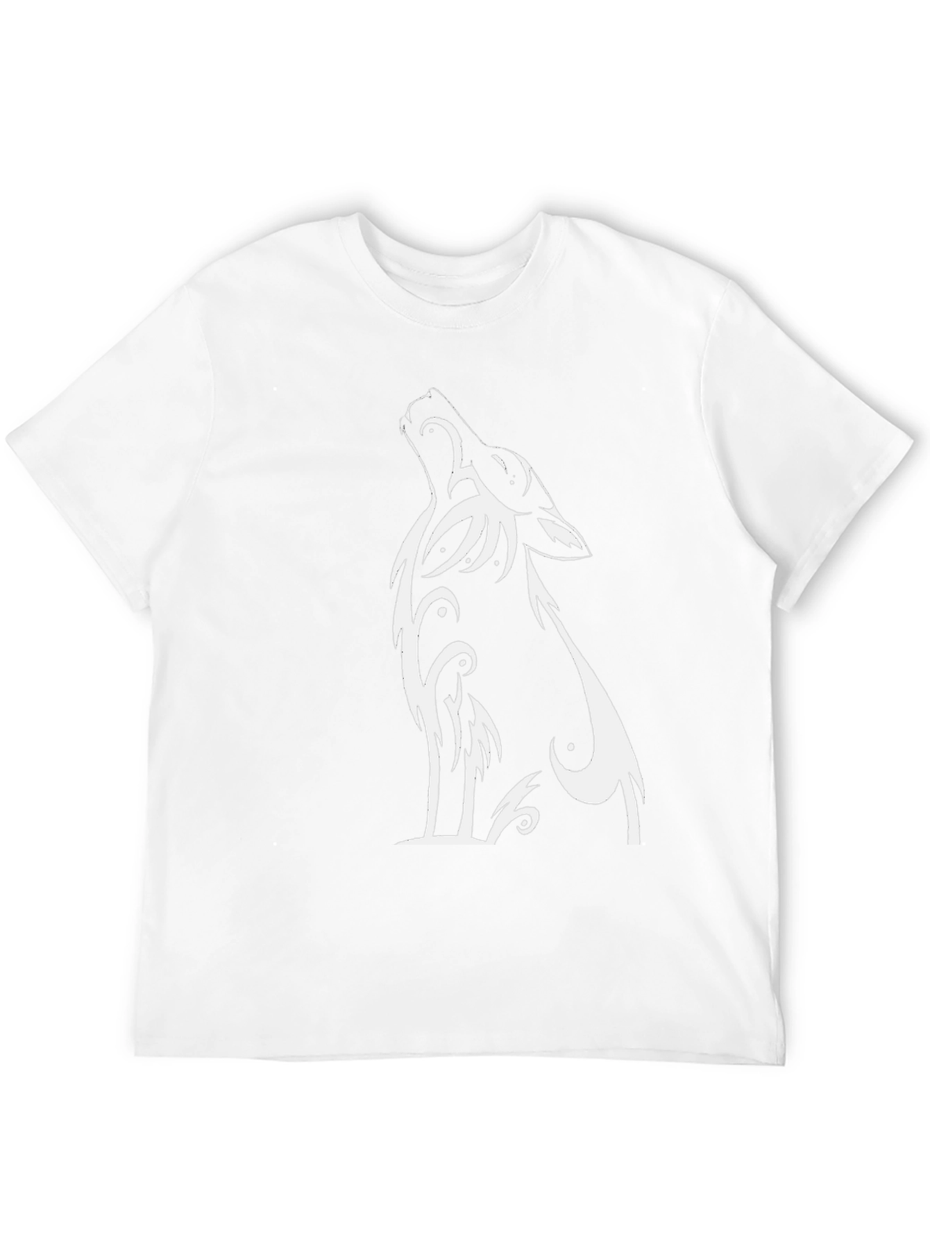Tribal Wolf Graphic T-Shirt - Mens Black Tee