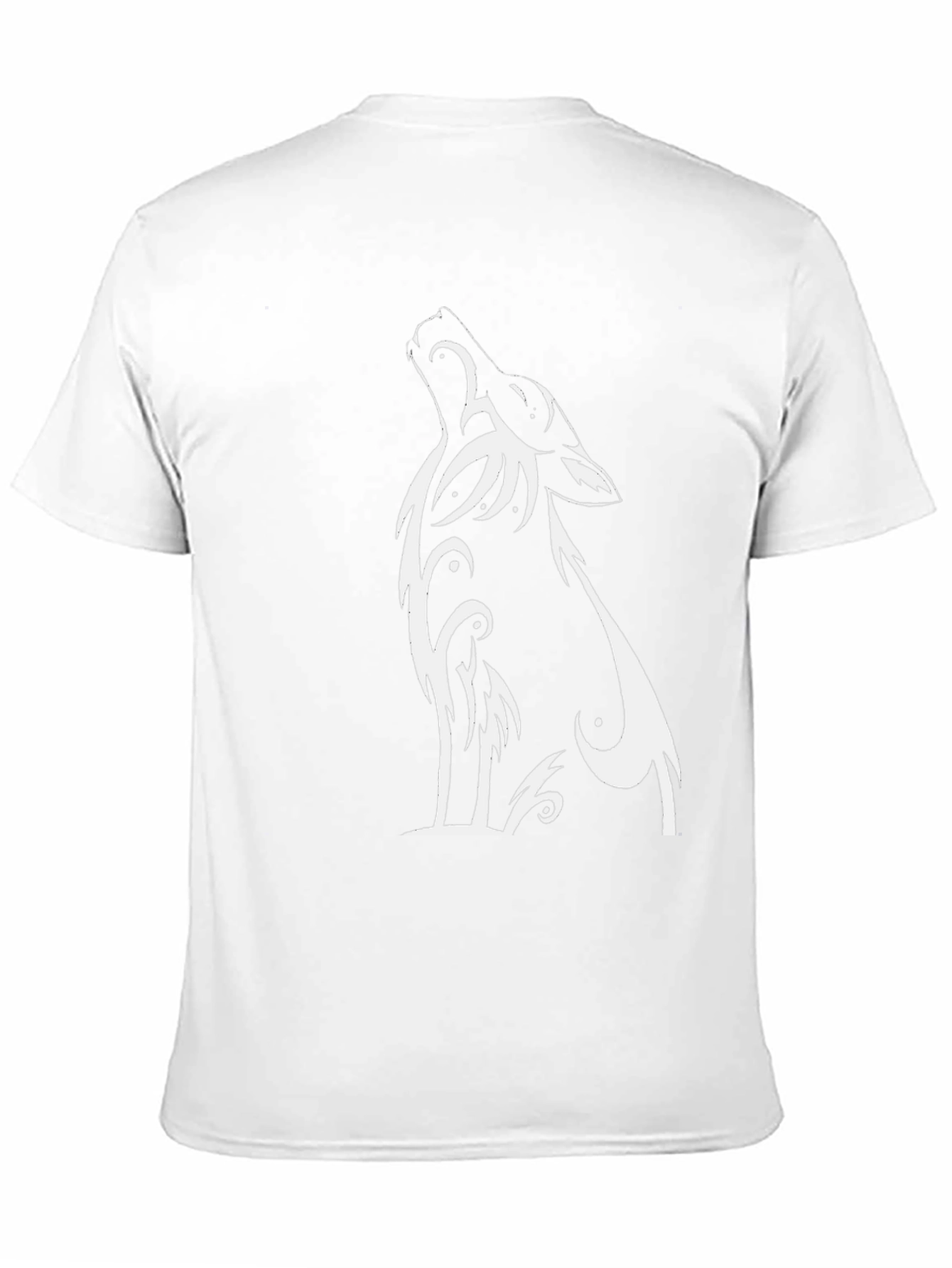 Tribal Wolf Graphic T-Shirt - Mens Black Tee