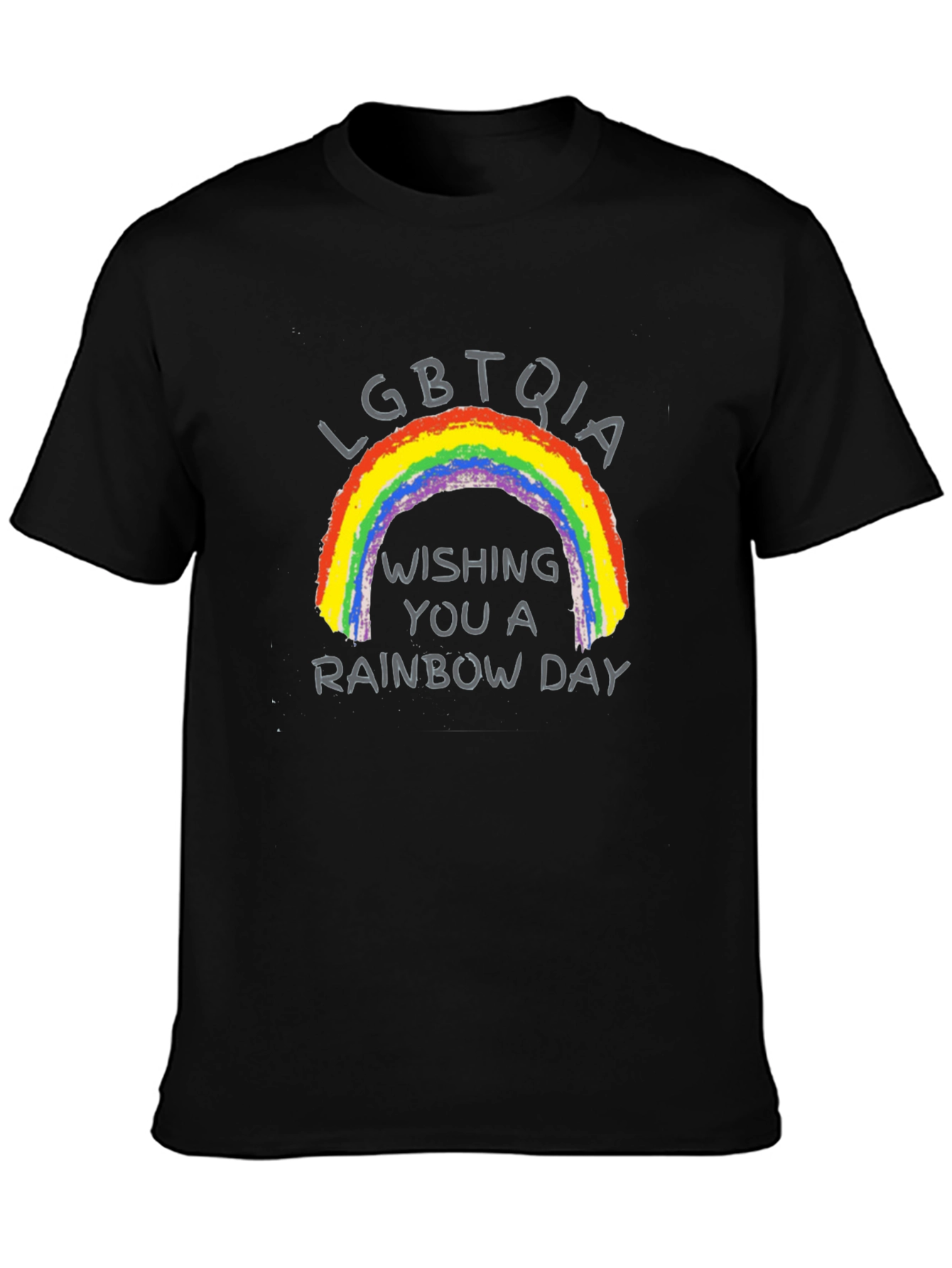 LGBTQIA Rainbow Day Black T-Shirt
