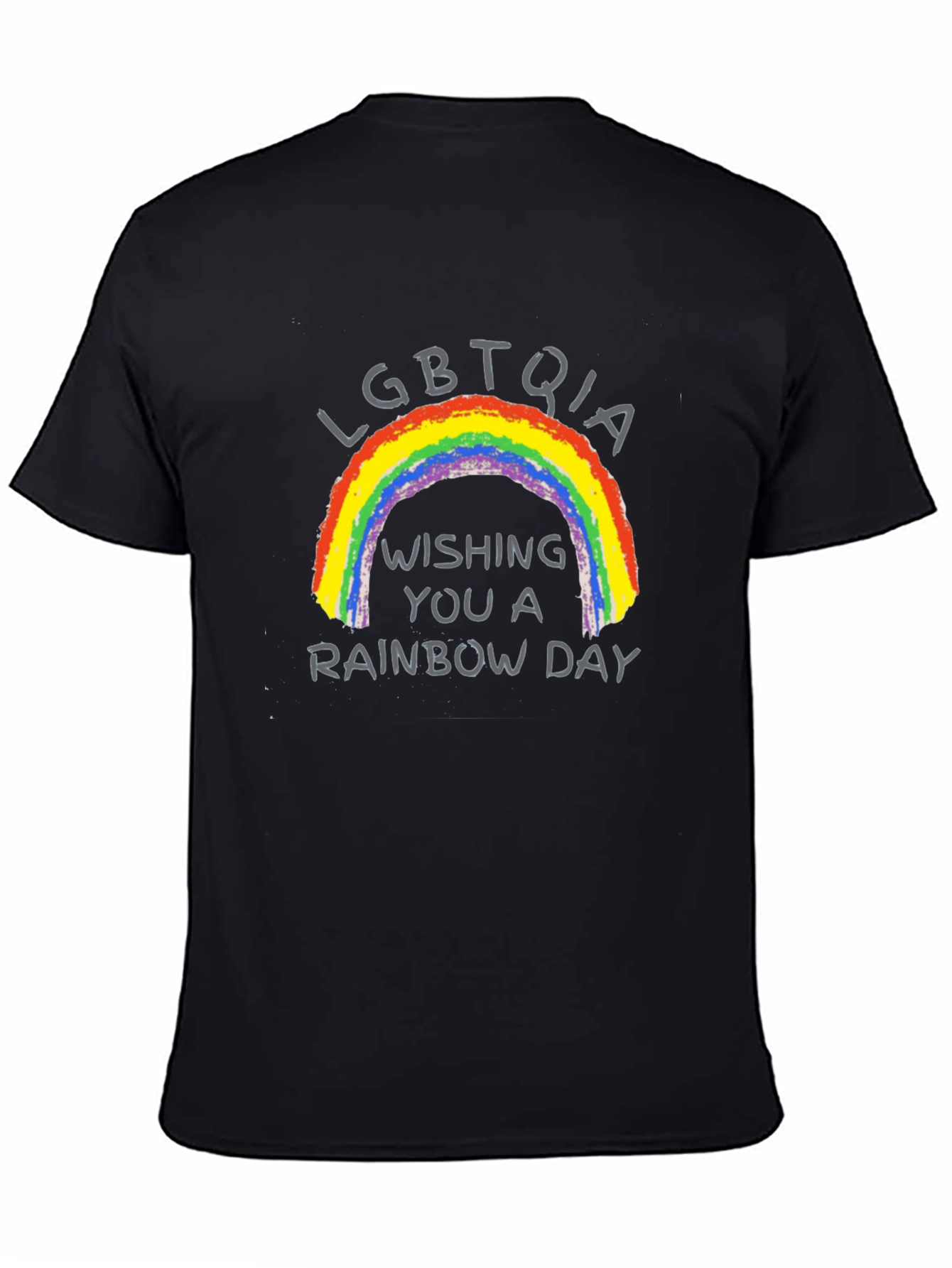 LGBTQIA Rainbow Day Black T-Shirt