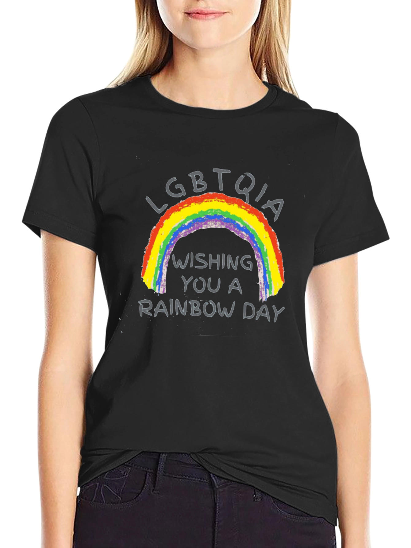 LGBTQIA Rainbow Day Black T-Shirt