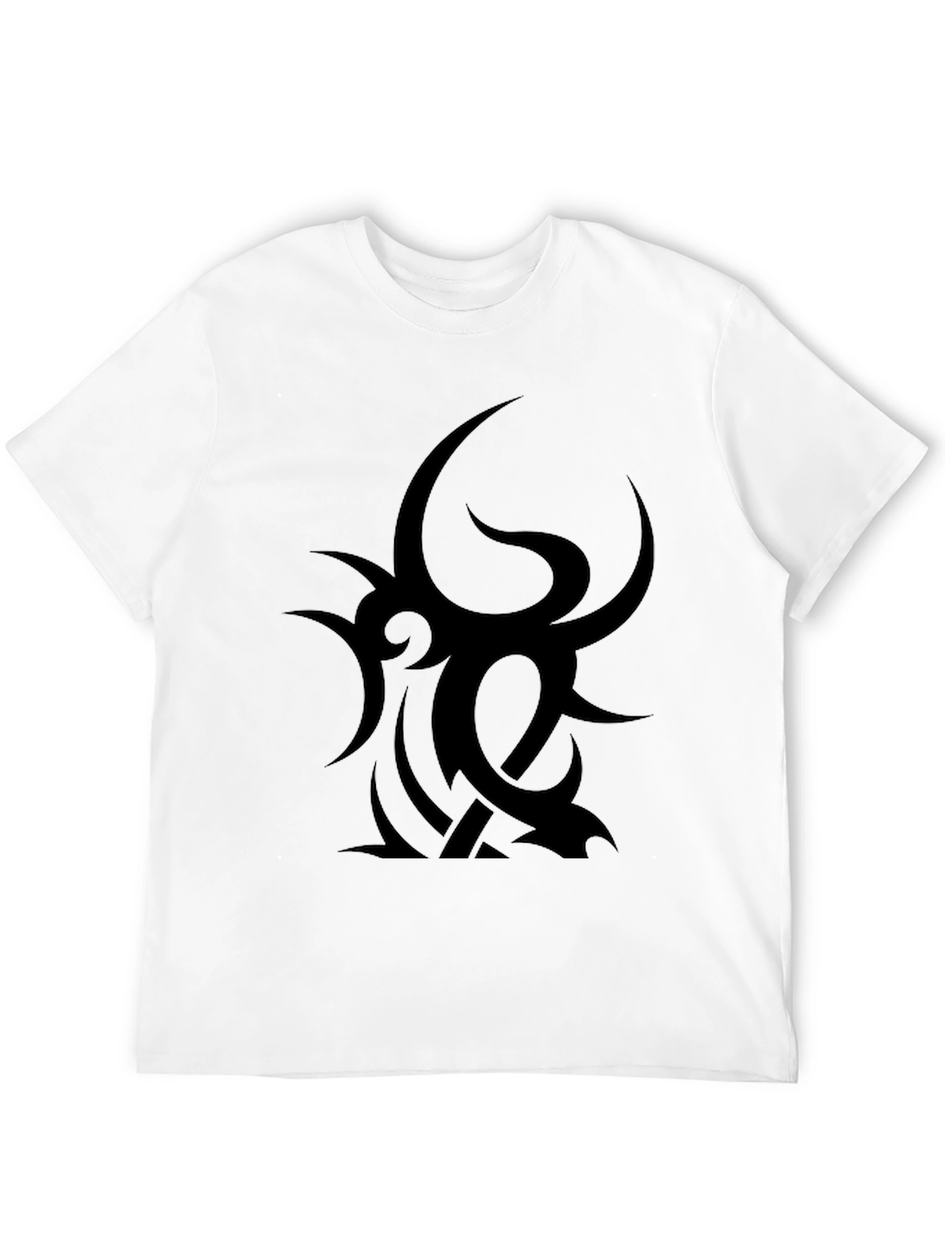 Tribal Graphic Black Tee - Bold & Edgy Style