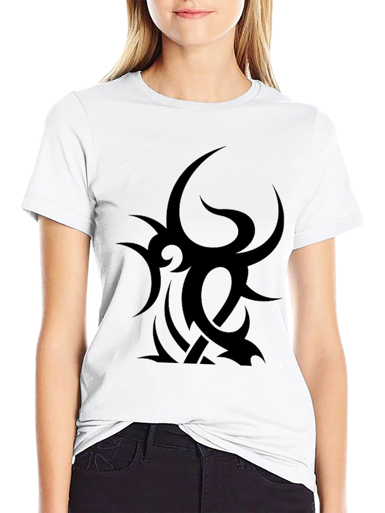 Tribal Graphic Black Tee - Bold & Edgy Style